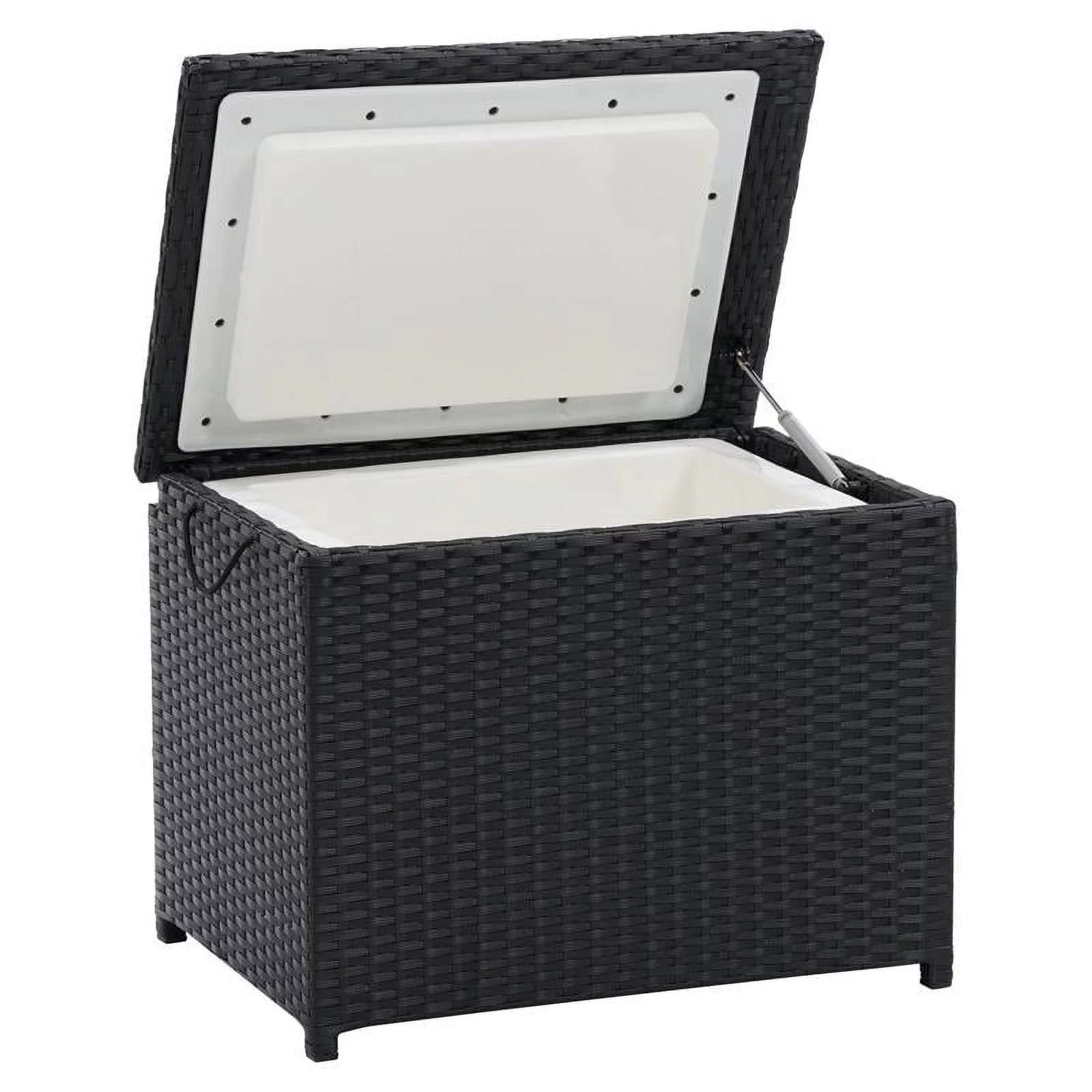 CorLiving Parksville Black Wicker / Rattan Insulated Cooler Table