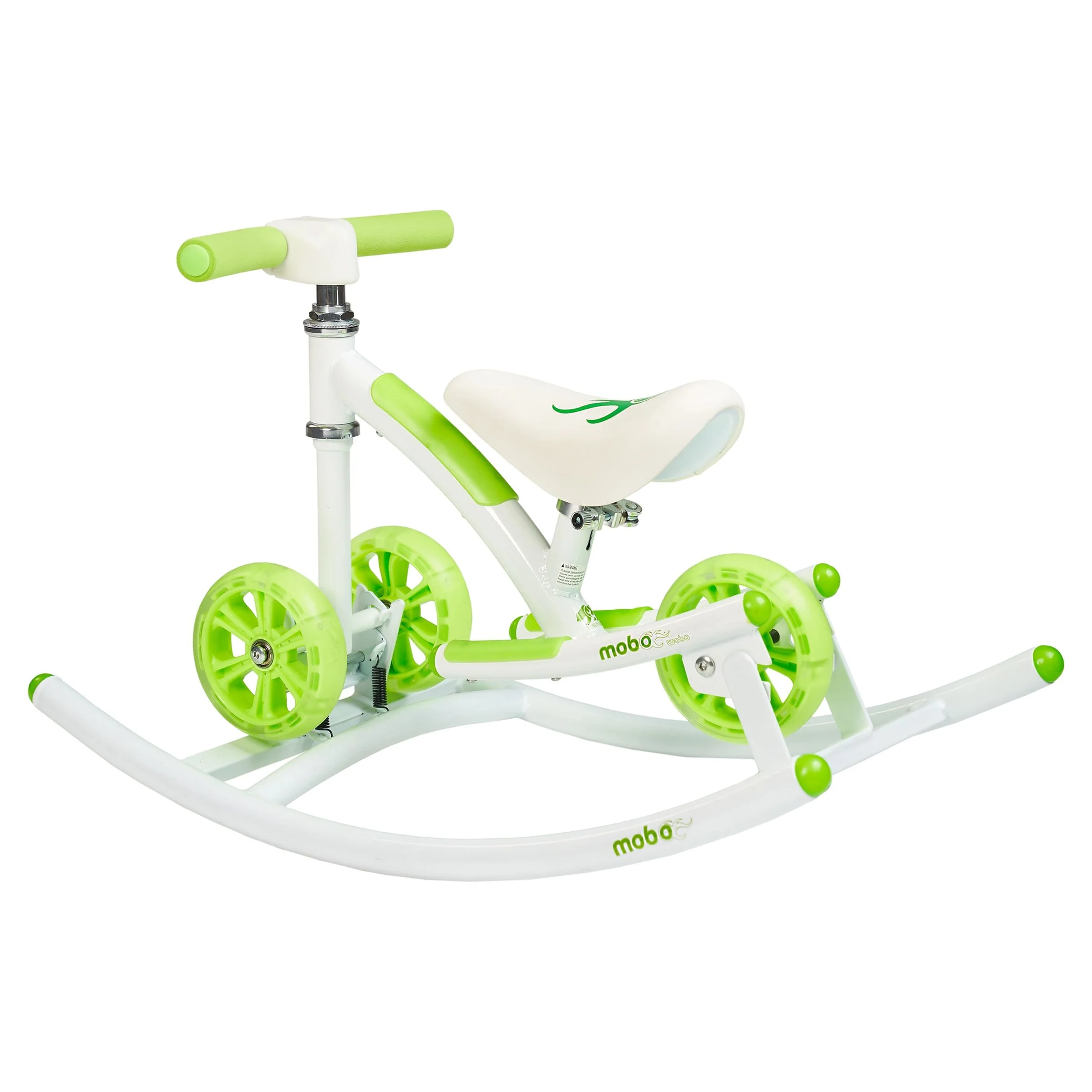 Mobo Wobo 2-in-1 Rocking Baby Balance Bike, 1-3 Years Old, Baby Ride-On Toy, White