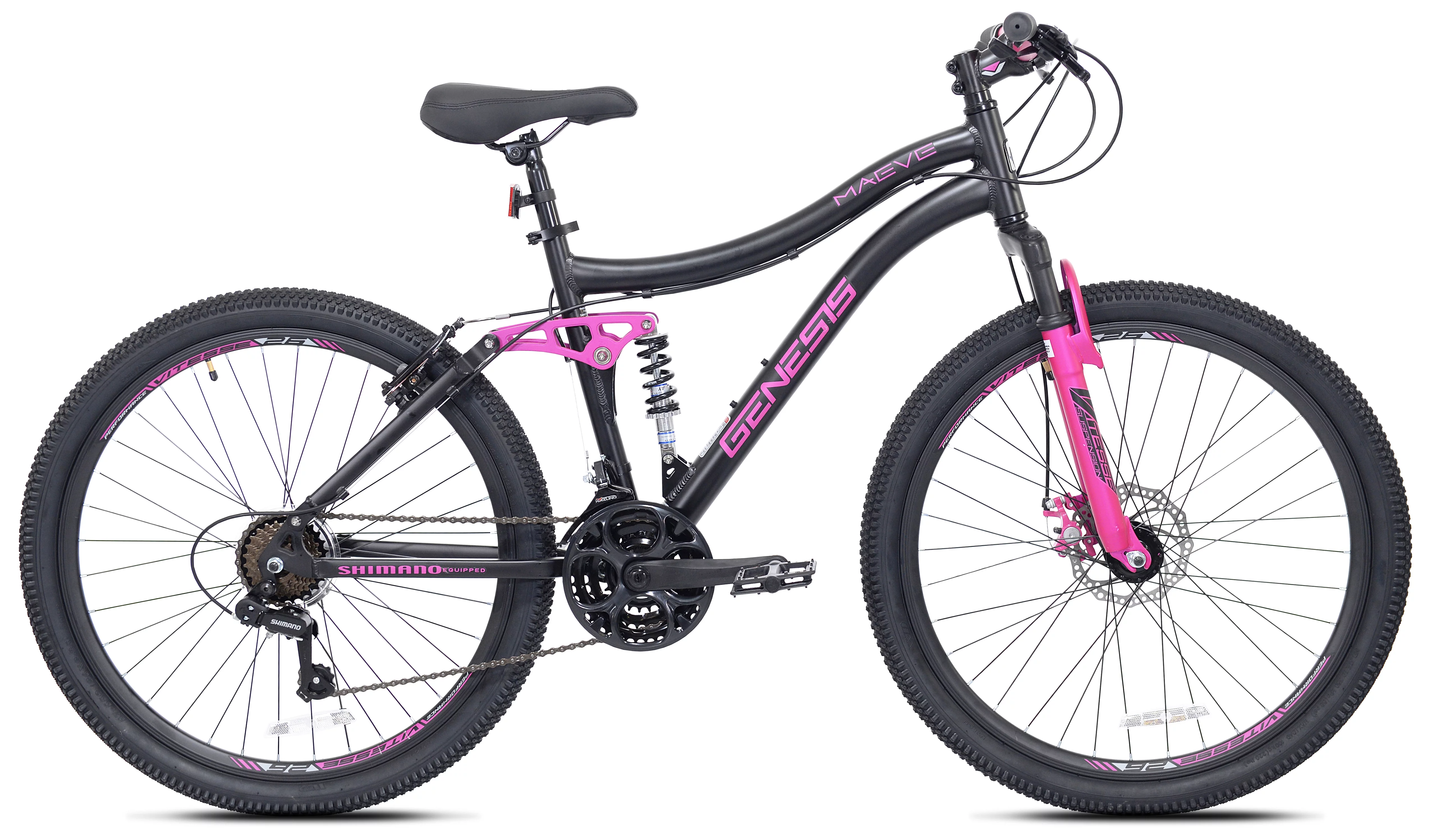 Kent Genesis 26 in. Maeve Women’s Mountain Bike, Black and Pink