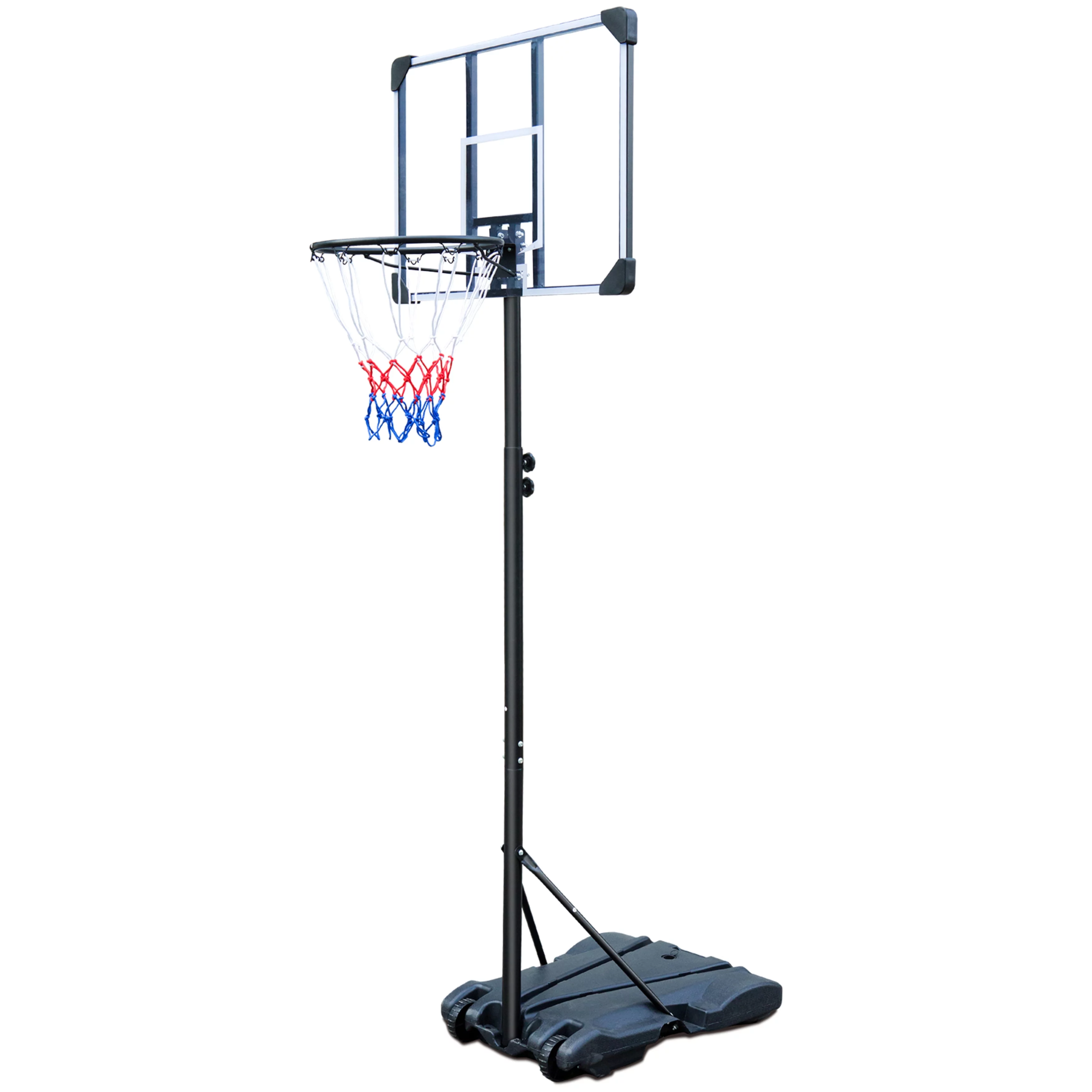 HooKung Portable Basketball Hoops & Goals Adjustable 5.8ft -7ft Basketball System Height 28” Backboard for Adult Teenagers Indoor Outdoor Use