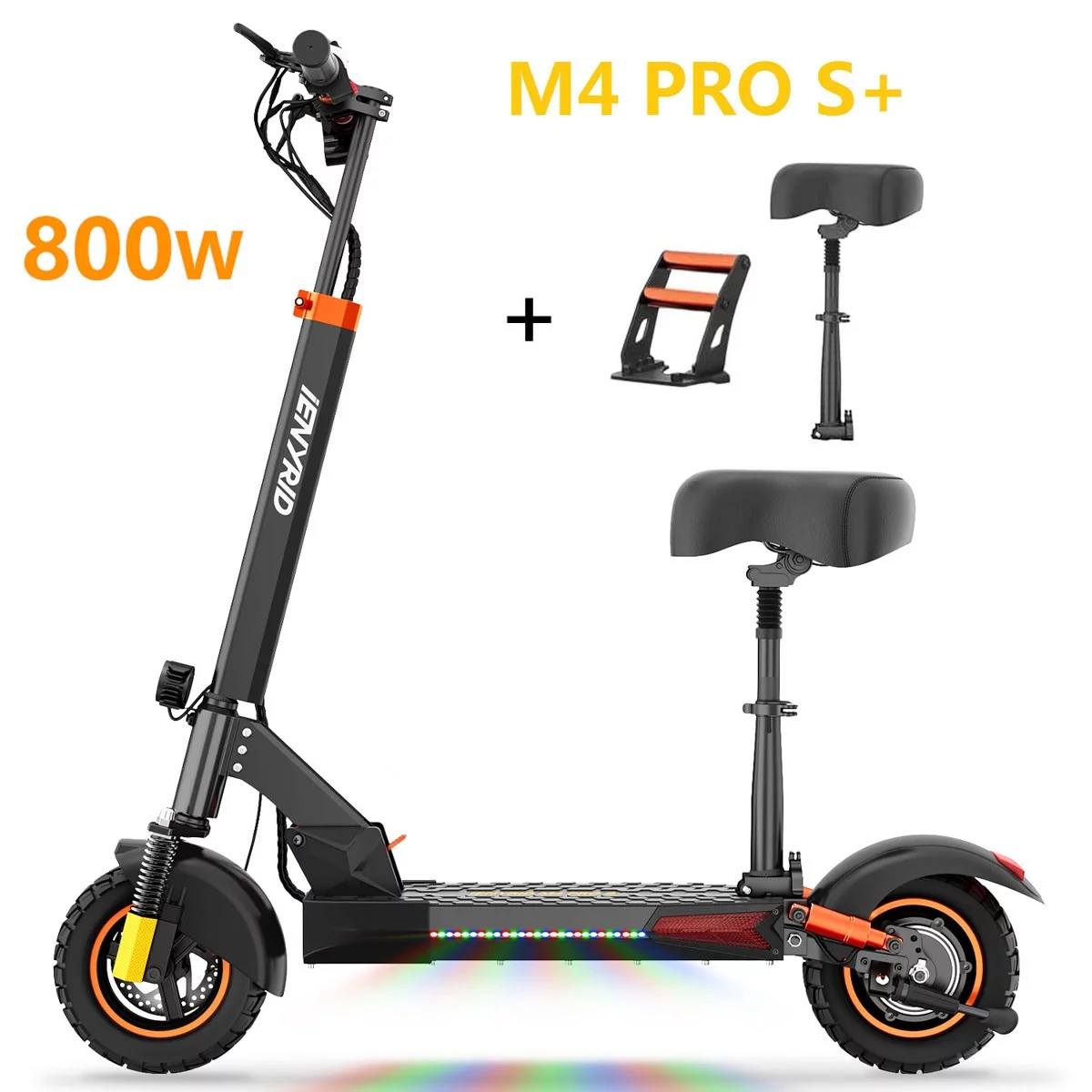 IENYRID M4 Pro S+ Adult Electric Scooter, 800W Electric Skateboard Adult Foldable Electric Scooter with Seat Commuter E Scooter