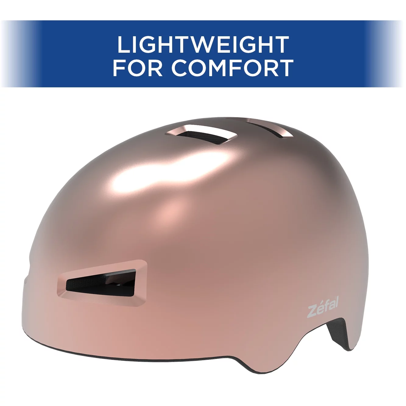 Zefal Rose Gold Light-Up Lightweight Adult Bike Helmet (Ages 14+, Unisex)