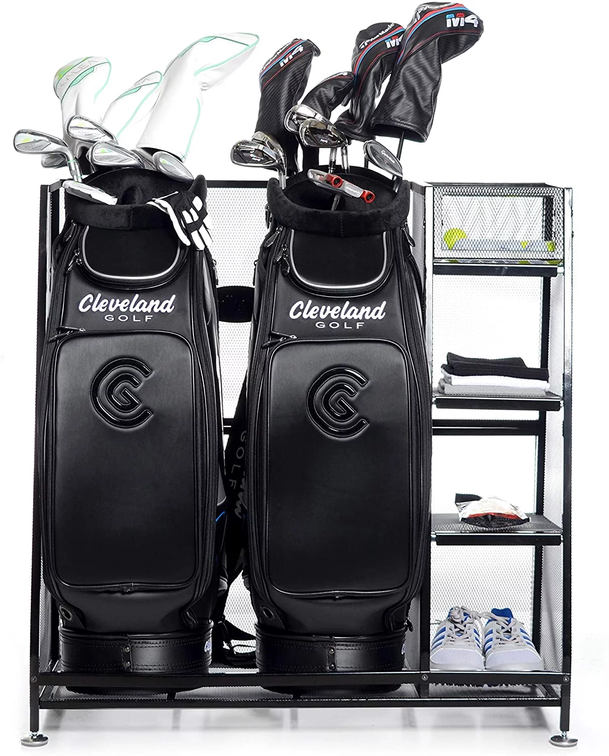 Milliard Golf Organizer – Extra Large Size – Fit 2 Golf Bags and Other Golfing Equipment and Accessories in This Handy Storage Rack – Great Gift Item