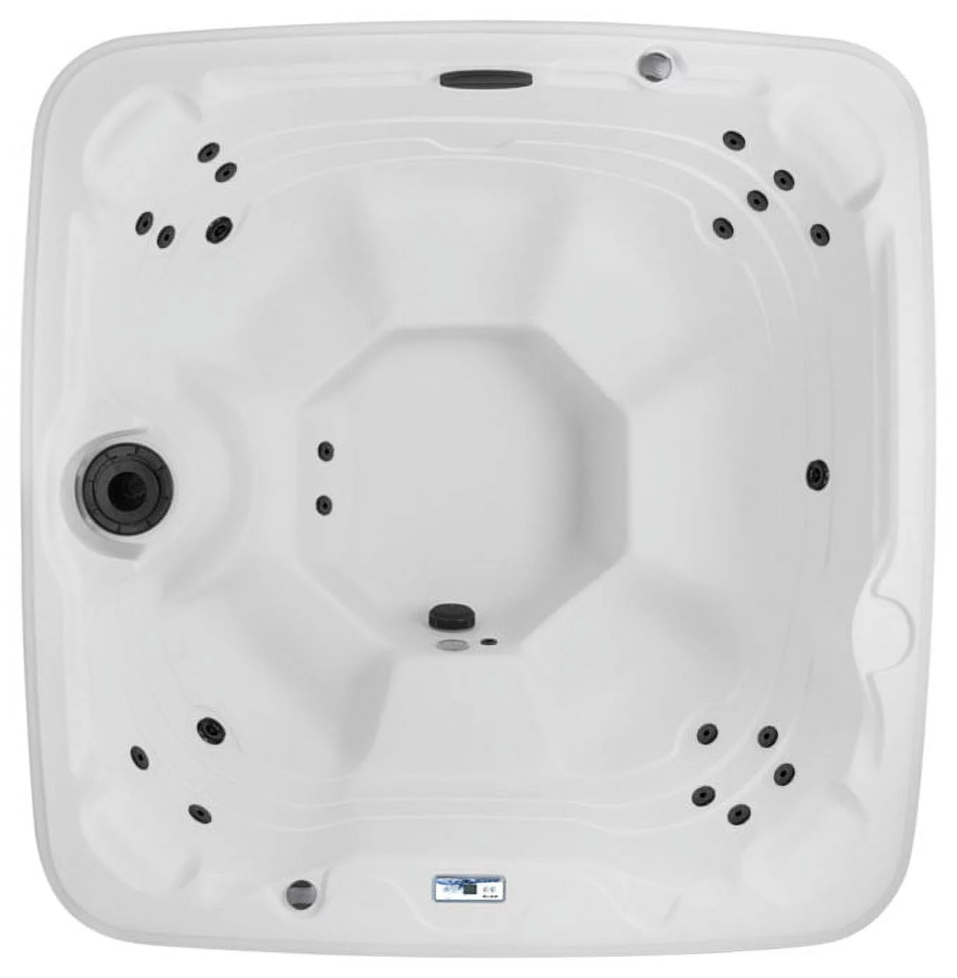 LifesmartParadise DLX (450DX) Hot Tub – 7 Person, 22-Jet, Plug & Play Spa, Arctic White/ Espresso Brown