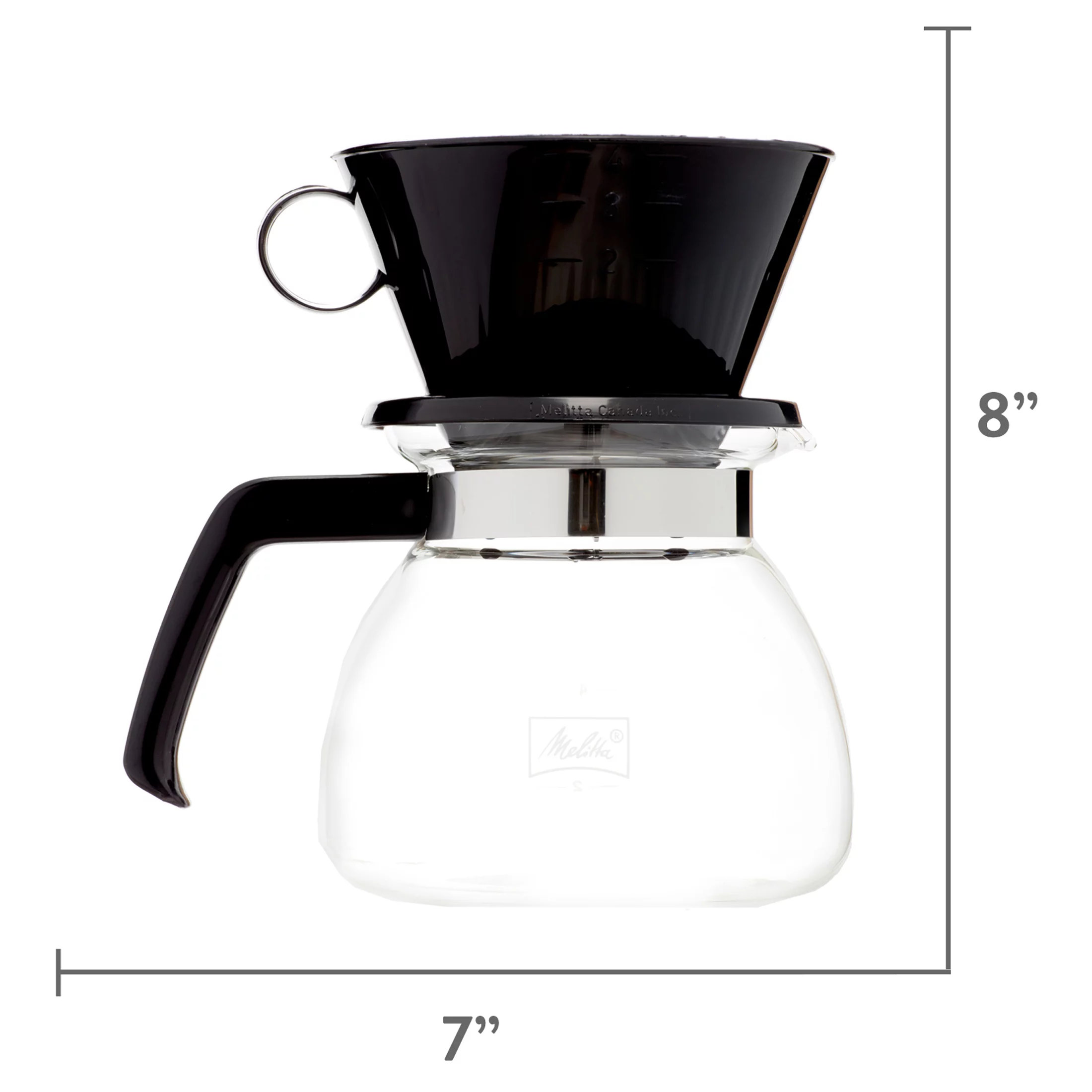 Melitta Pour-Over Brewer 6 Cup Cone Coffee Maker with Glass Carafe Box