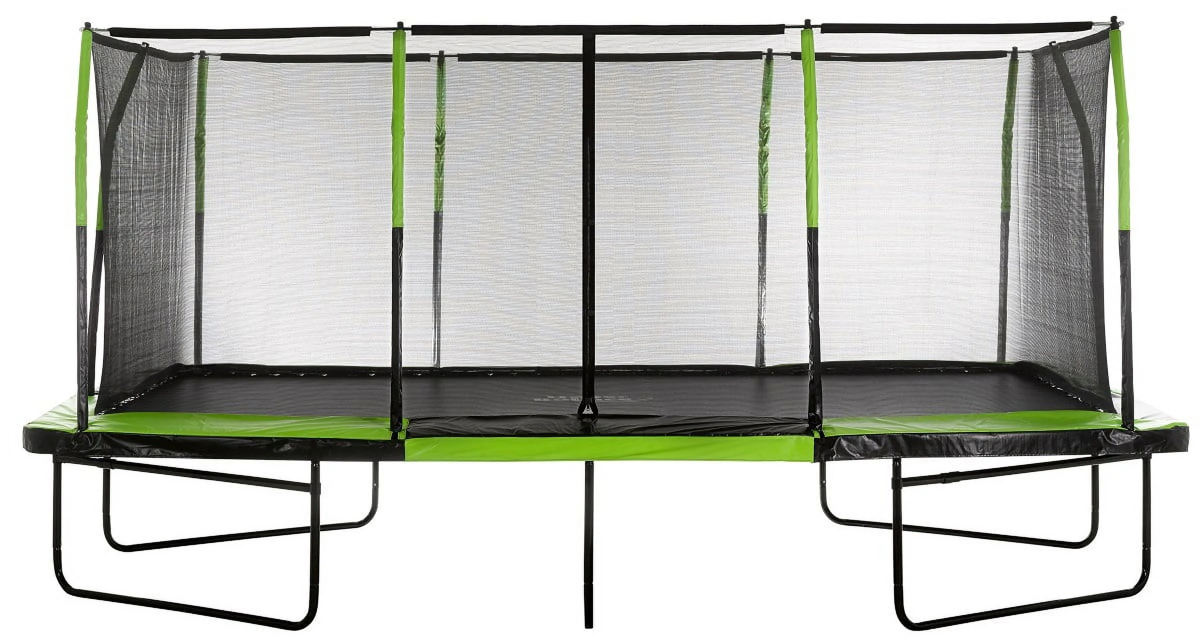 Machrus Upper Bounce – Mega 10′ X 17′ Gymnastics Style, Rectangular Trampoline Set with Premium Top-Ring Enclosure System – Green/Black