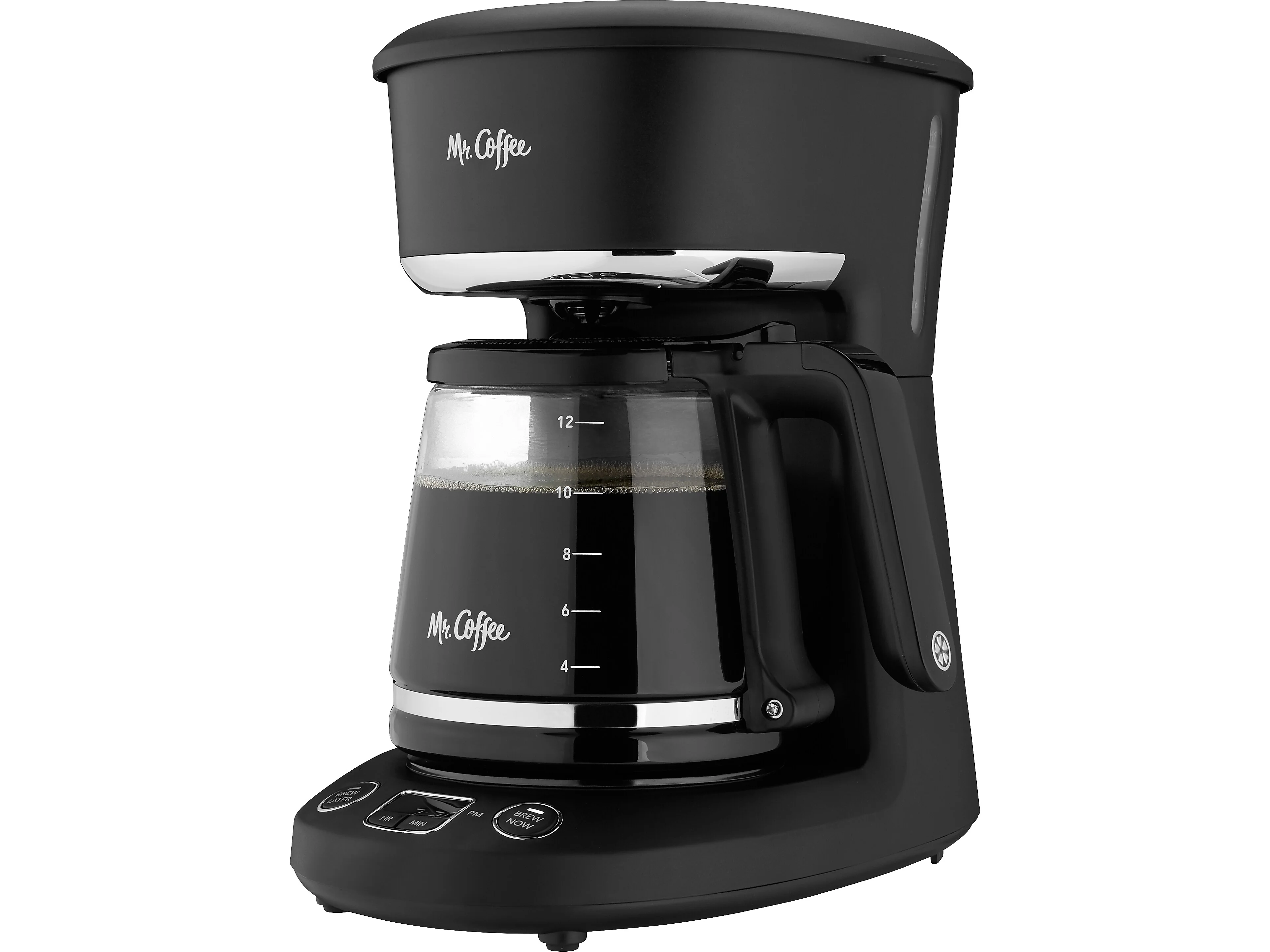 Mr. Coffee 12-Cup Programmable Coffeemaker, Brew Now or Later, Black