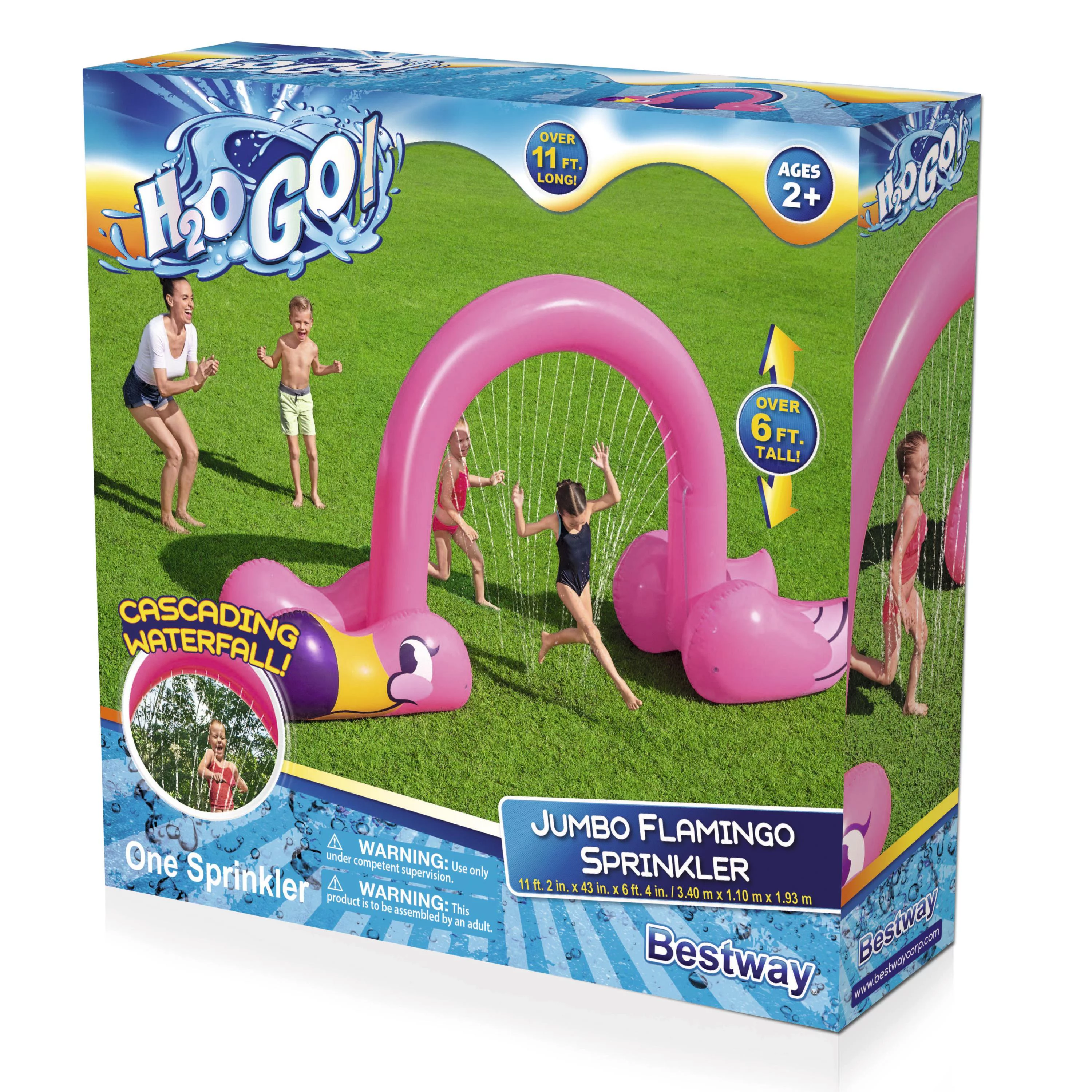 H2OGO! Jumbo Pink Flamingo Inflatable Child Stationary Sprinkler Arch