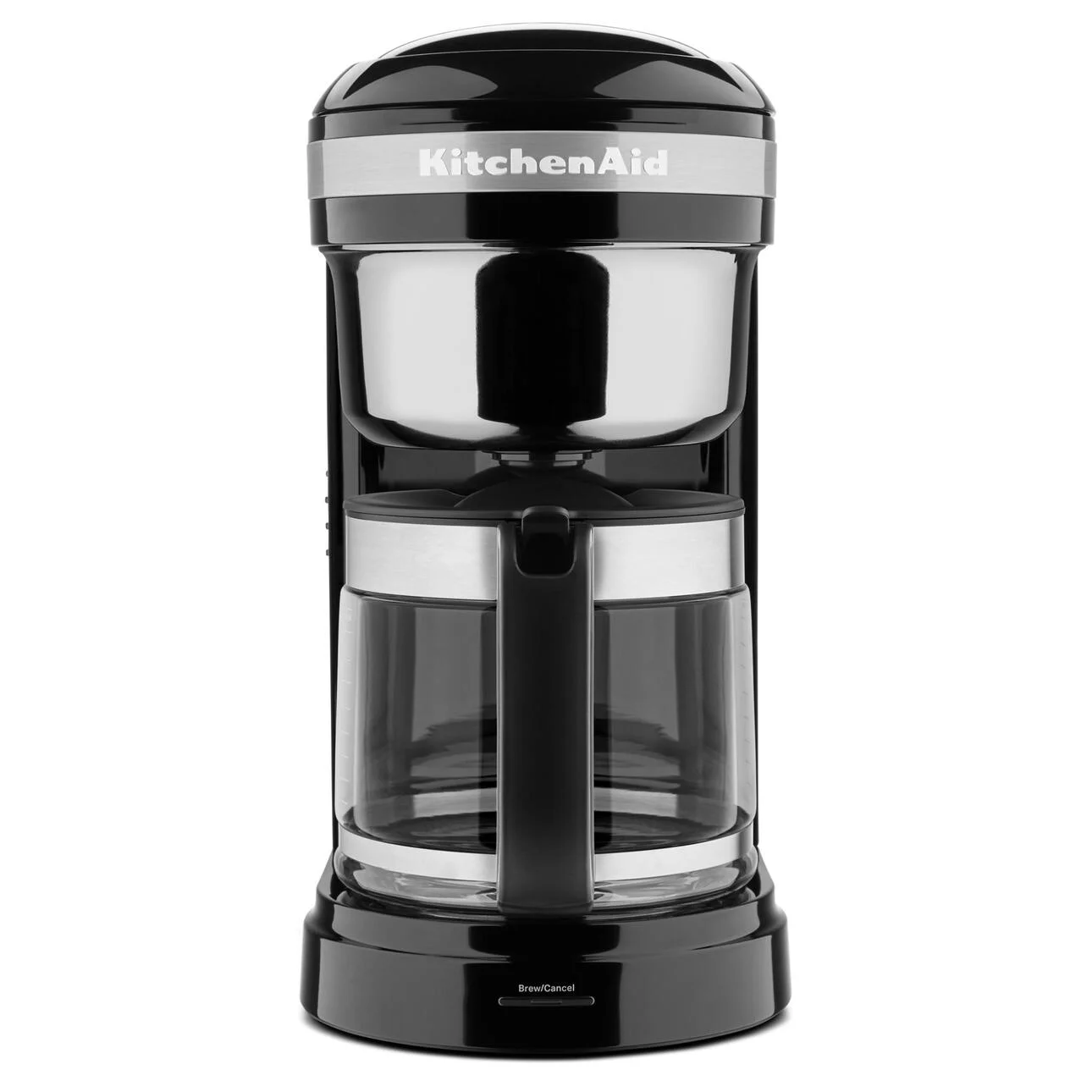 KitchenAid 12 Cup Drip Coffee Maker with Spiral Showerhead and Programmable Warming Plate, Onyx Black, KCM1209