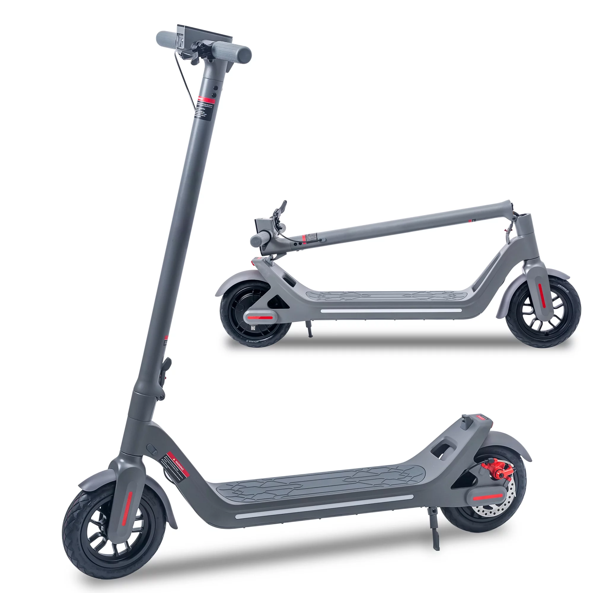 Electric Scooter for Adults and Kids Quick Folding IPX5 15.5 mph Max Speed 28 Miles Long-Range Battery with 350W Motor E-Scooter for Commuter (Gray)