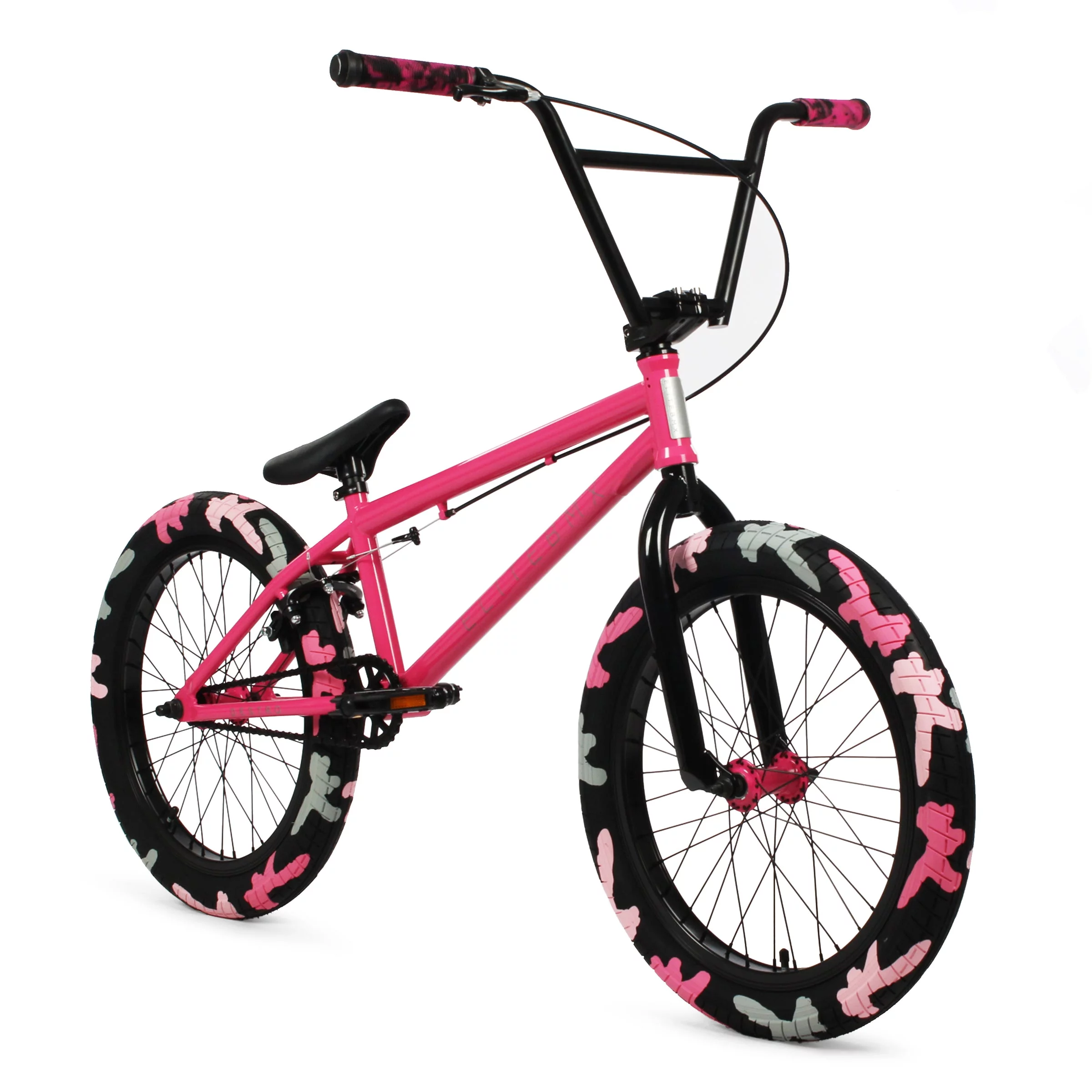 Elite Destro BMX Bike for Kids, 20-inch Top Tube, 3-Piece Crank, (Suitable for 11+ year olds (4ft to 5ft 10″), Pink Combat