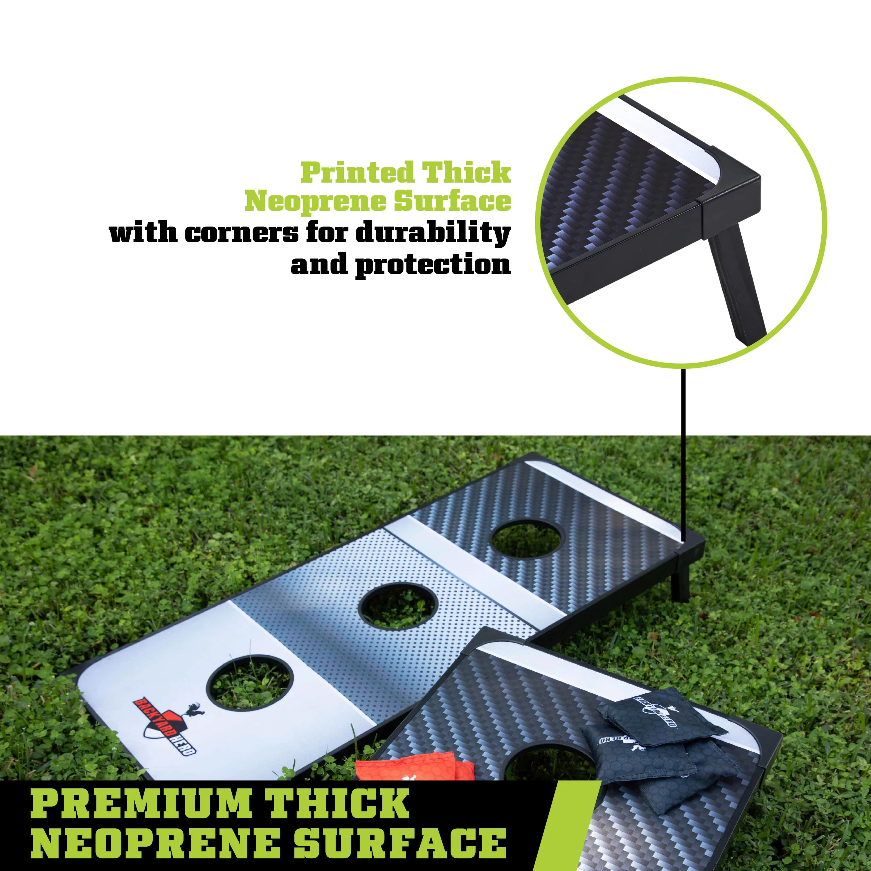 Backyard Hero Outdoor 48?? Target Toss 2-in-1 Boards, Corn Hole, and Washer Toss Games