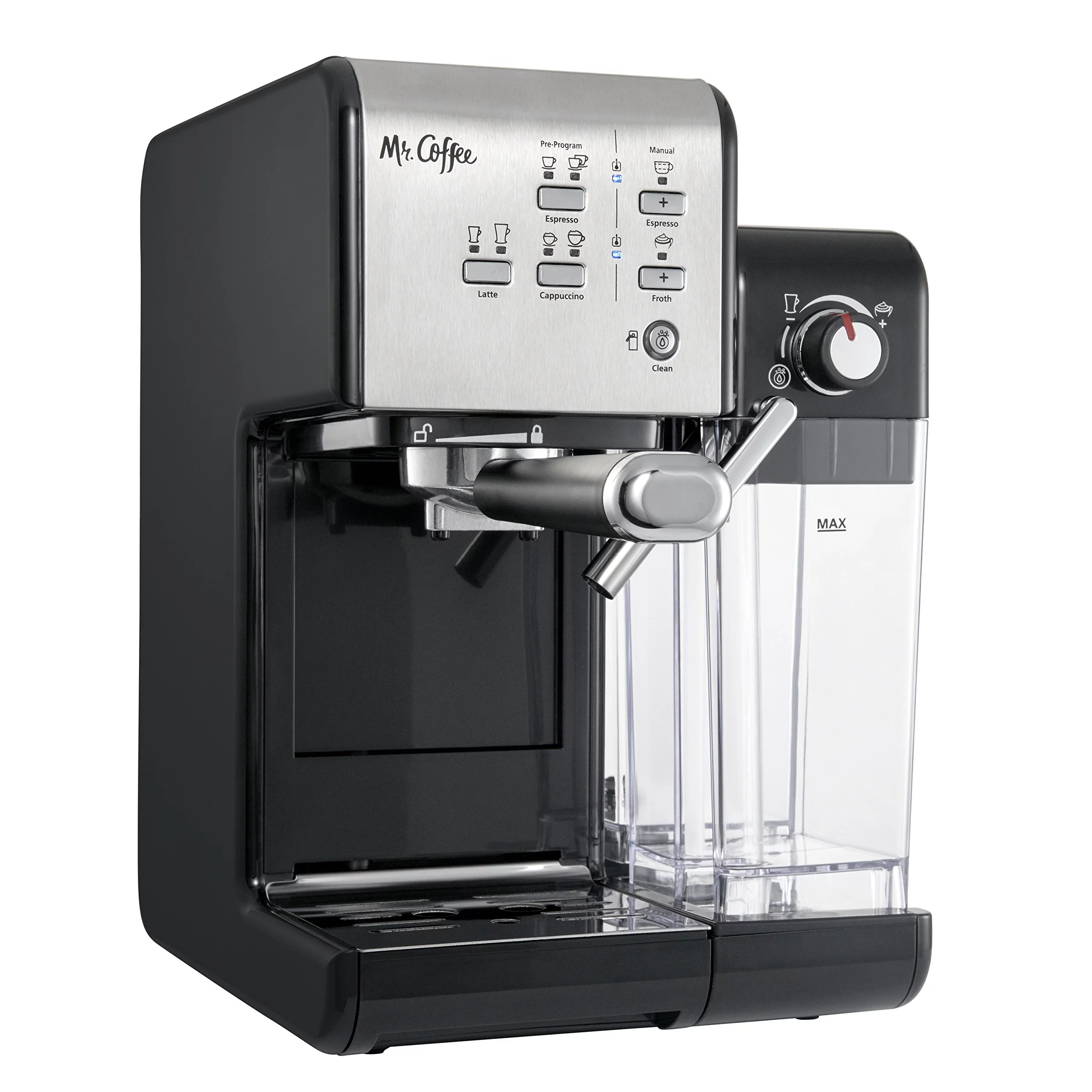 Mr. Coffee One-Touch CoffeeHouse Espresso and Cappuccino Machine, Black