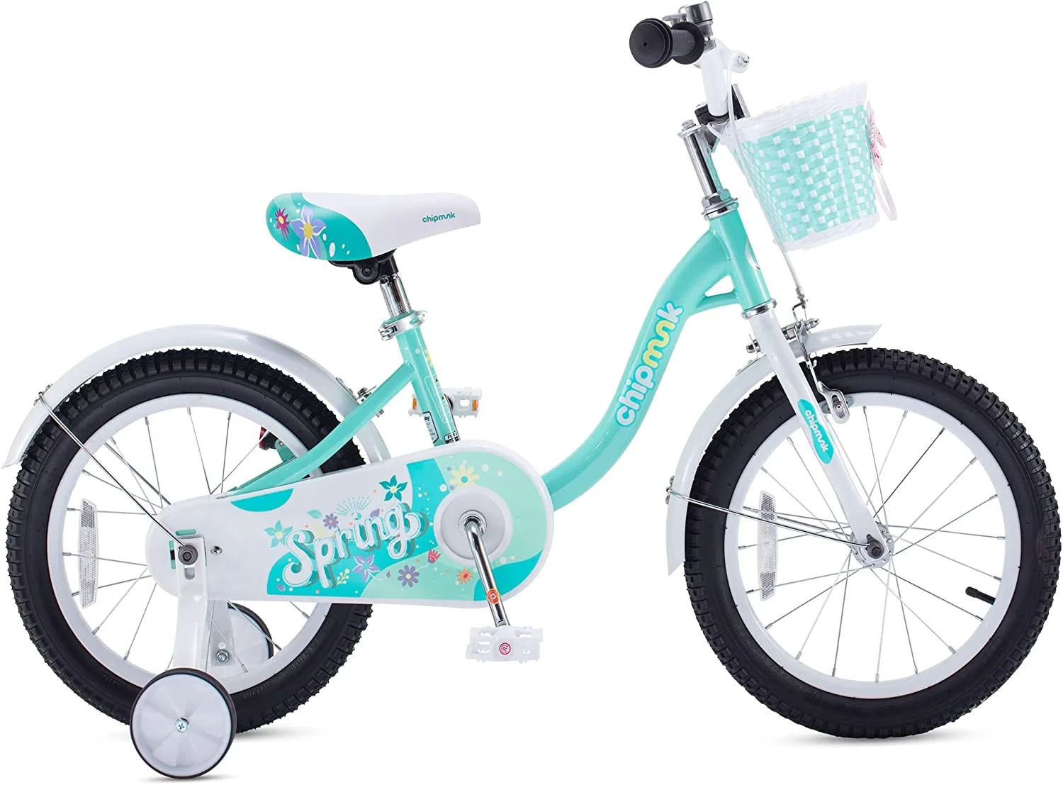 RoyalBaby Spring Kids Bike Girls 18 Inch Bicycle with Basket Kickstand Options Green