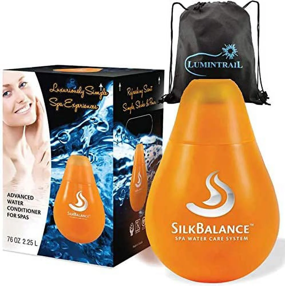 Silk Balance Natural Hot Tub Solution 76 oz Bundle with a Lumintrail Bag