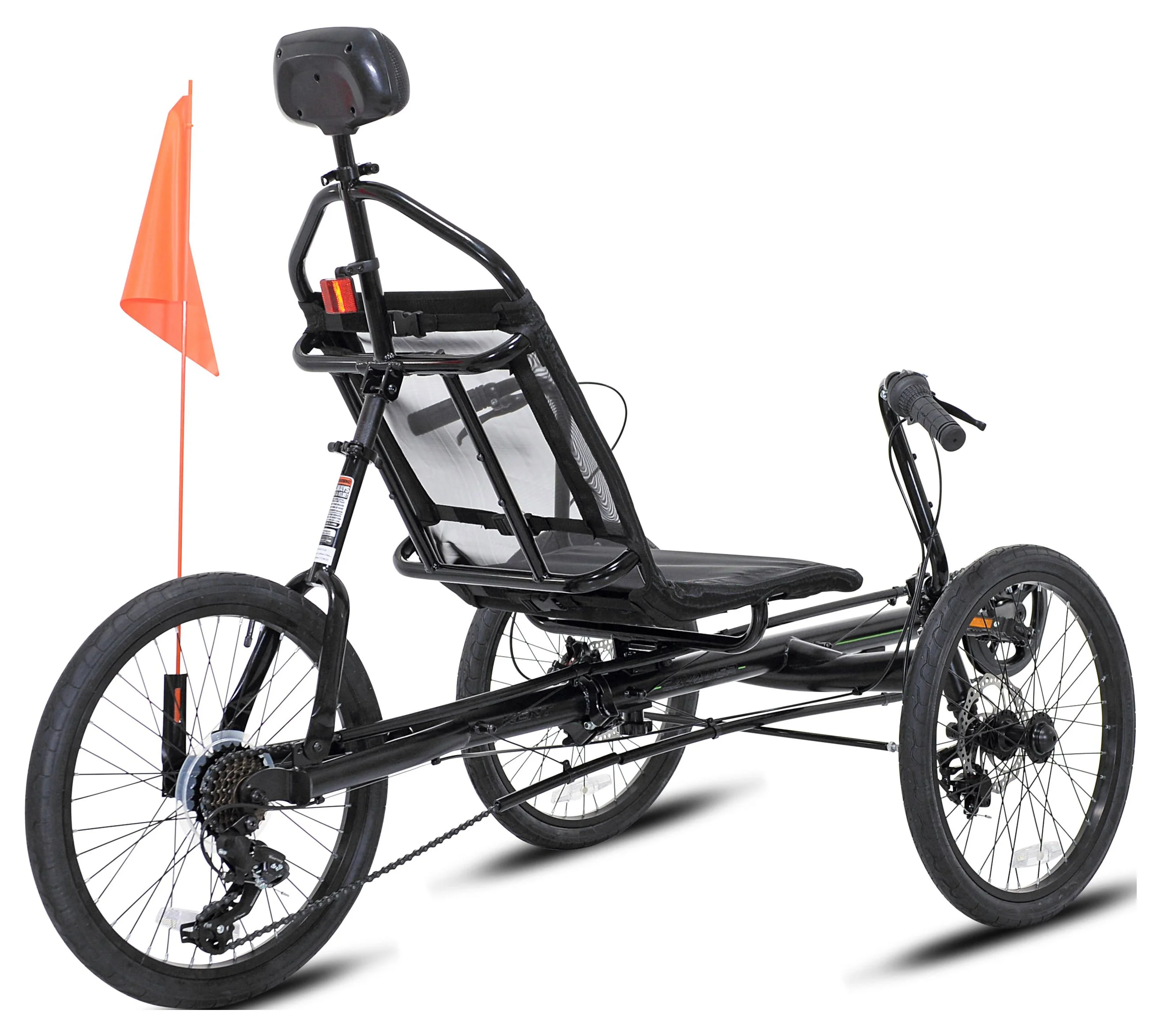 Kent 20″ Unisex Cavalier Recumbent 3-Wheel Bike / Trike, Black