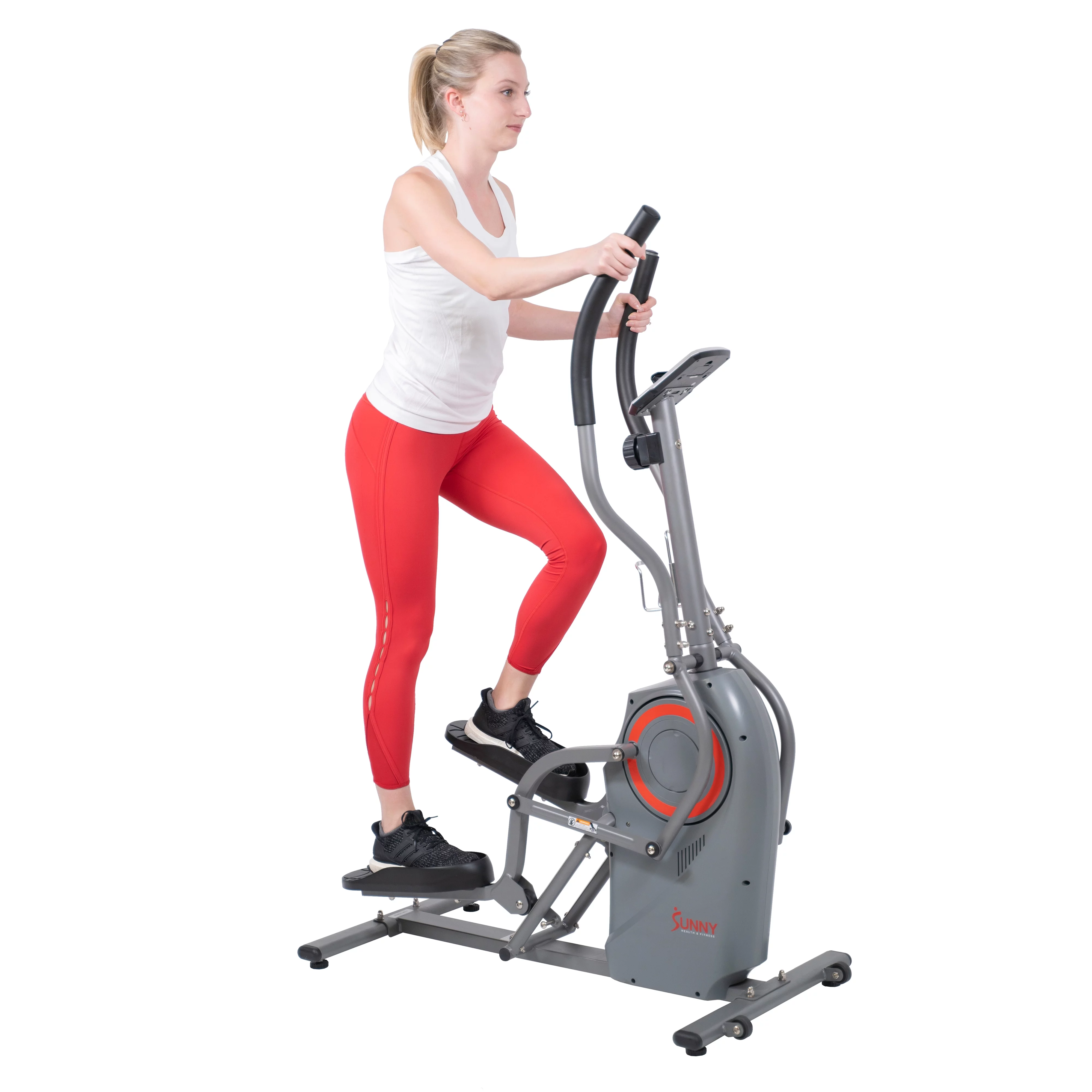 Sunny Health & Fitness Performance Elliptical Cardio Climber for Cross Trainer Exercise Machine with Stepping Motion, SF-E3911