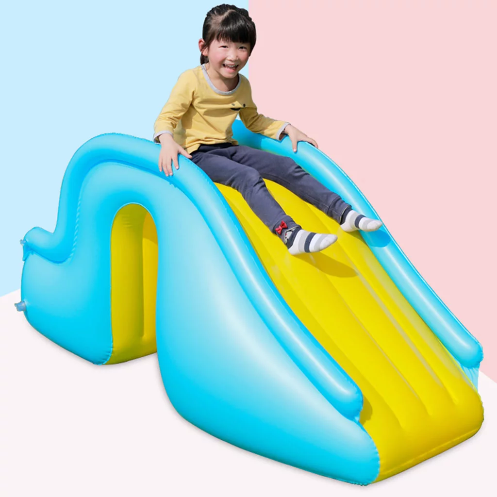 Inflatable Water Slide Wider Steps Indoor Outdoor Swimming Pool Supplies Kids Children Bounce Castle Waterslide Summer Amusement Facilities Water for Play Toys