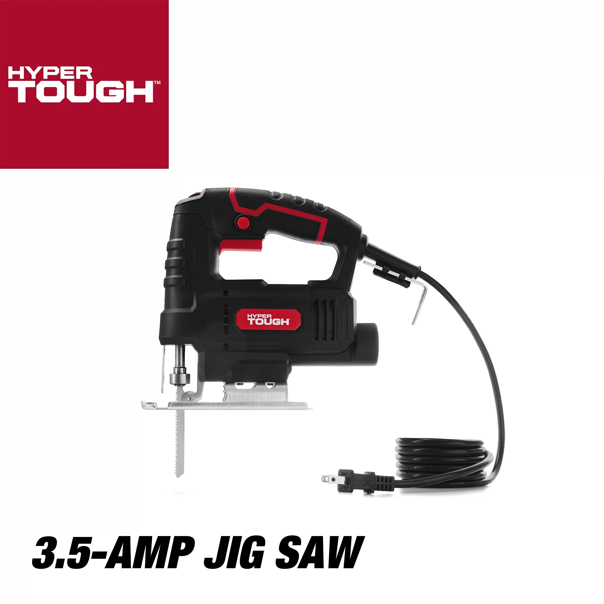 Hyper Tough 3.5-Amp Corded Jig Saw, Eelectric, 120 Volt, 44002