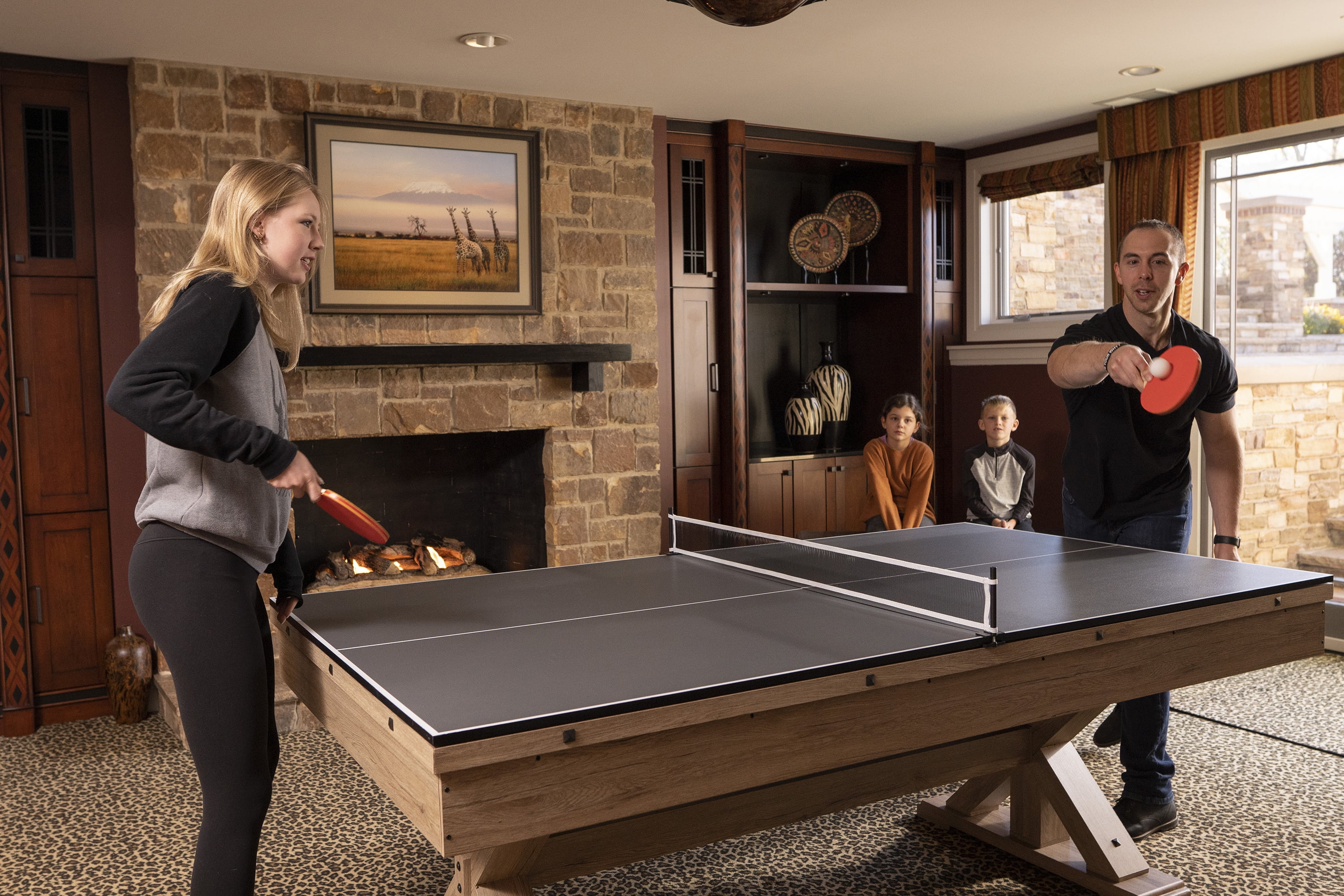 Freetime Fun Rockford 7-ft 3 in 1 Multi Game Featuring Pool Table with Dining and Table Tennis Tables, Upgraded Accessories Included – RB3010A