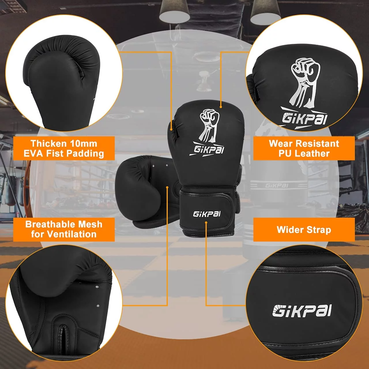 GIKPAL Freestanding Punching Bag with Stand, 67” – 182lbs Heavy Boxing Bag with Stand Combo with Boxing Gloves Kickboxing Bag for Adults Youth