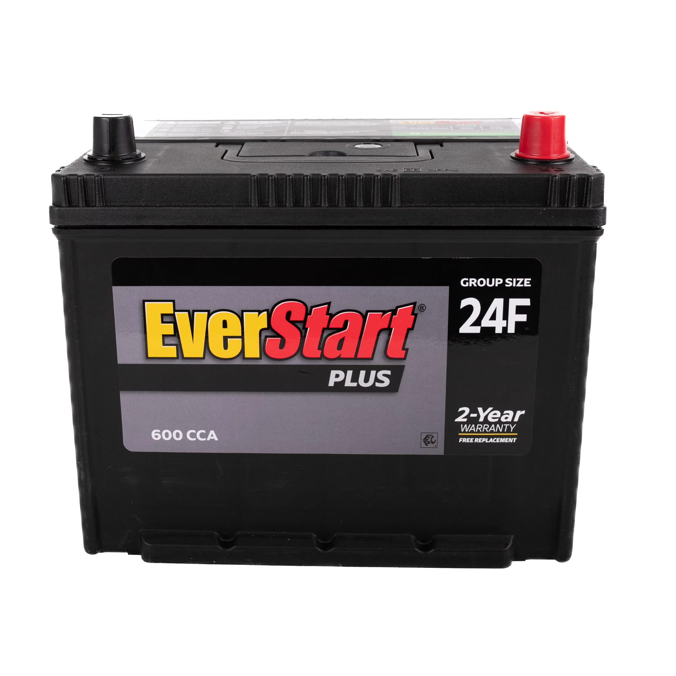 EverStart Plus Lead Acid Automotive Battery Group Size 24F (12 Volt/600 CCA)