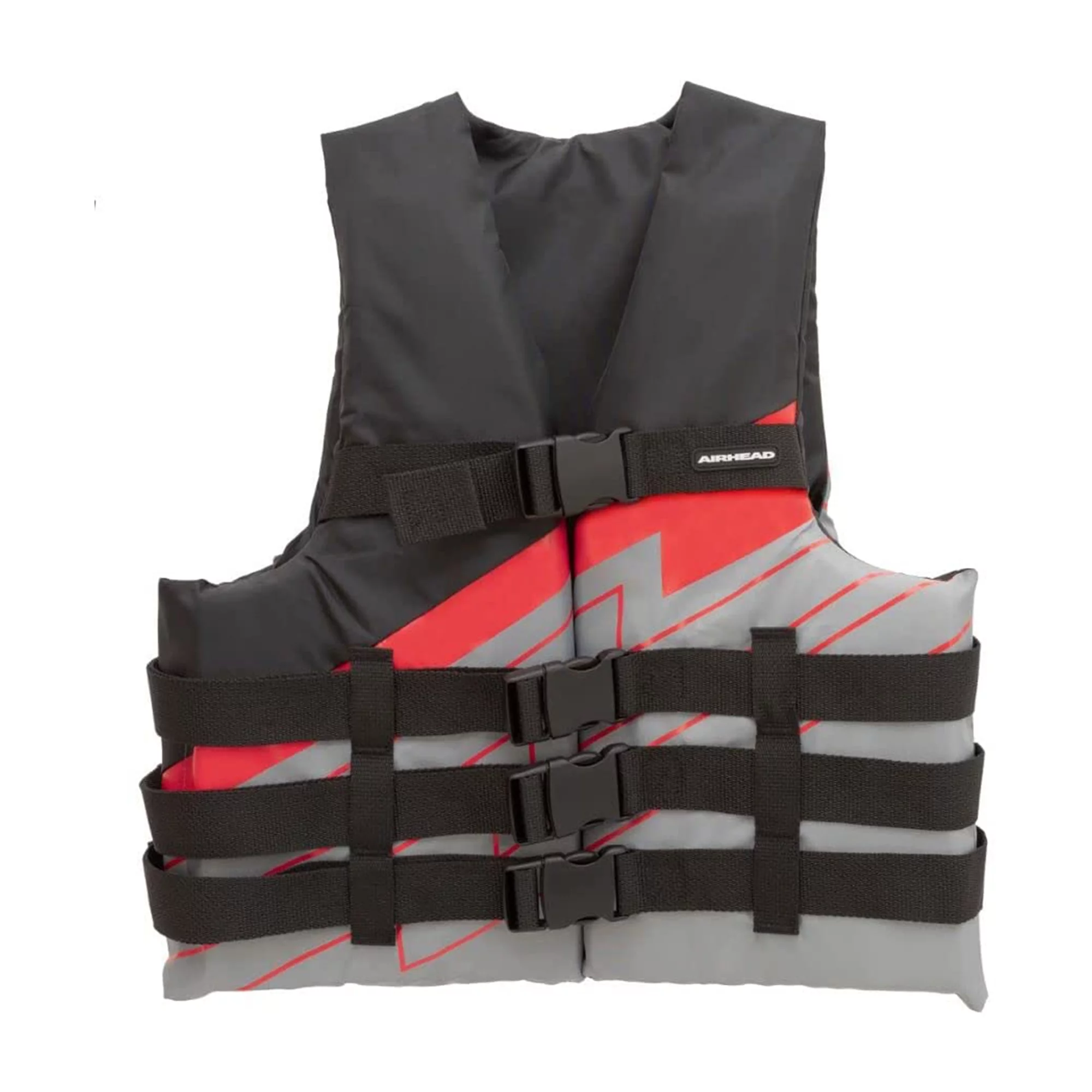 Airhead 30084-04-A-BR Bolt Adult S/M Life Jacket – Gray/Red – 30084-04-A-BR