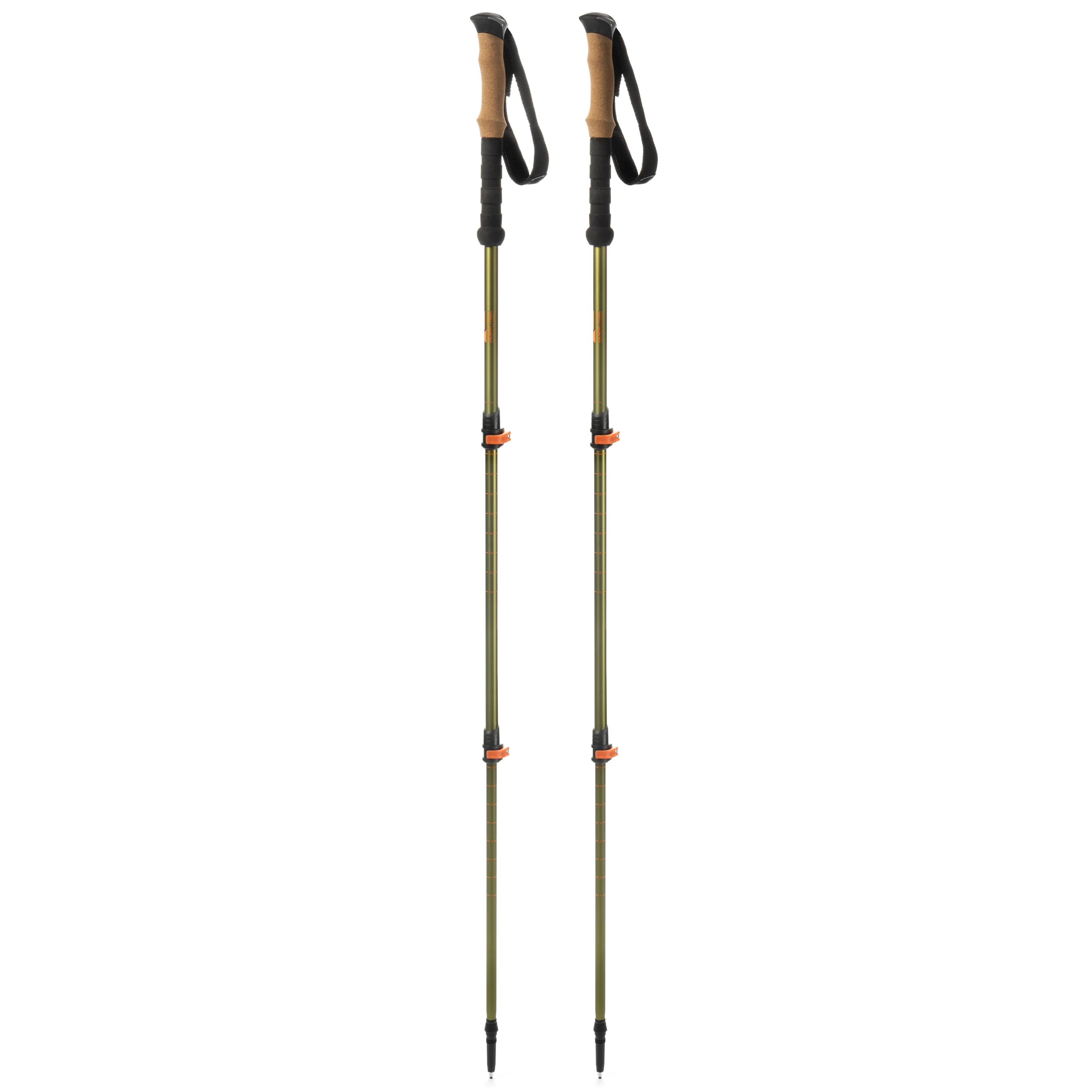 Ozark Trail Brand Aluminum Adjustable Quick Lock Trekking Poles Cork Grip 2-Pack