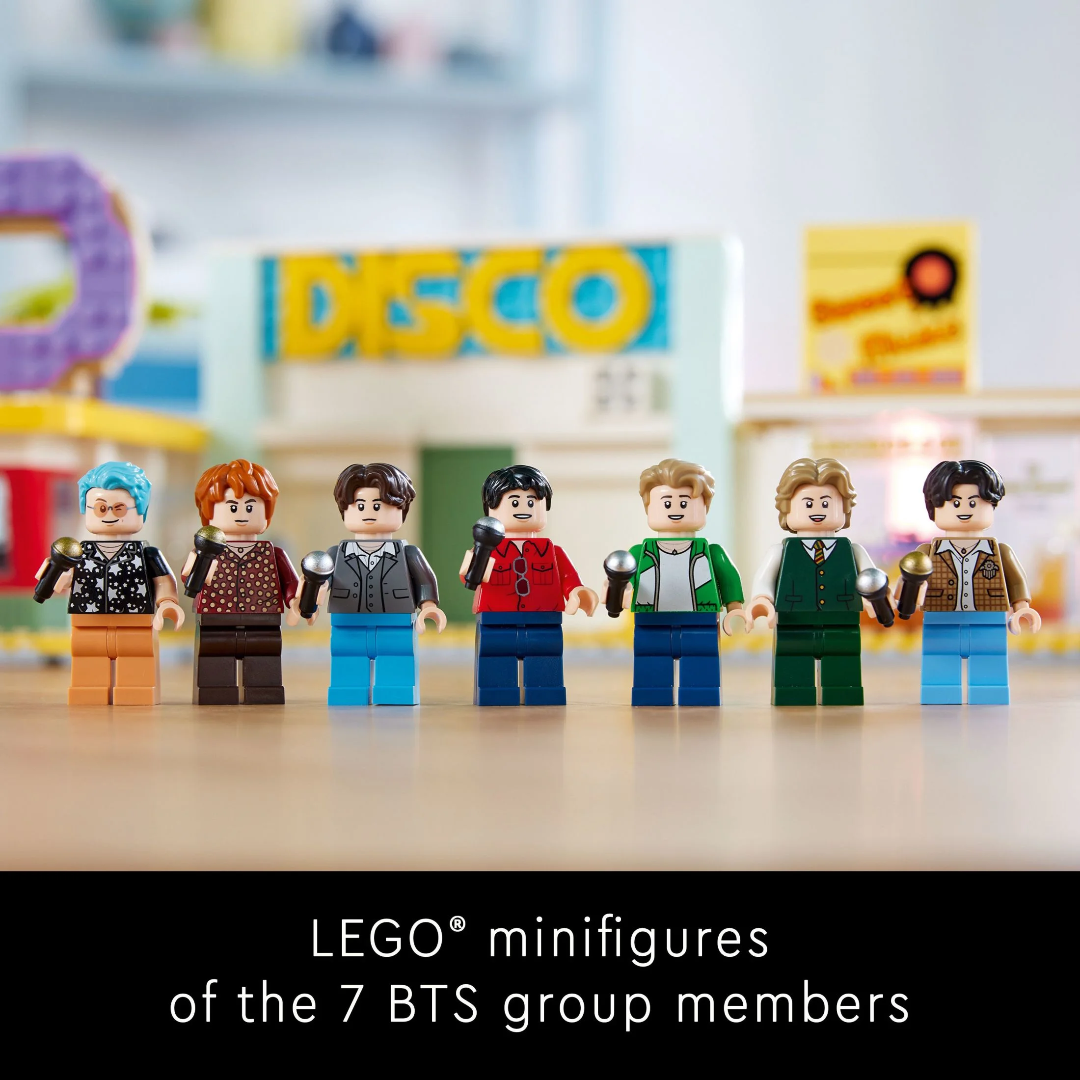 LEGO Ideas BTS Dynamite 21339 Model Kit for Adults, Gift Idea for BTS Fun with 7 Minifigures of the Famous K-pop Band, Features RM, Jin, SUGA, j-hope, Jimin, V and Jung Kook