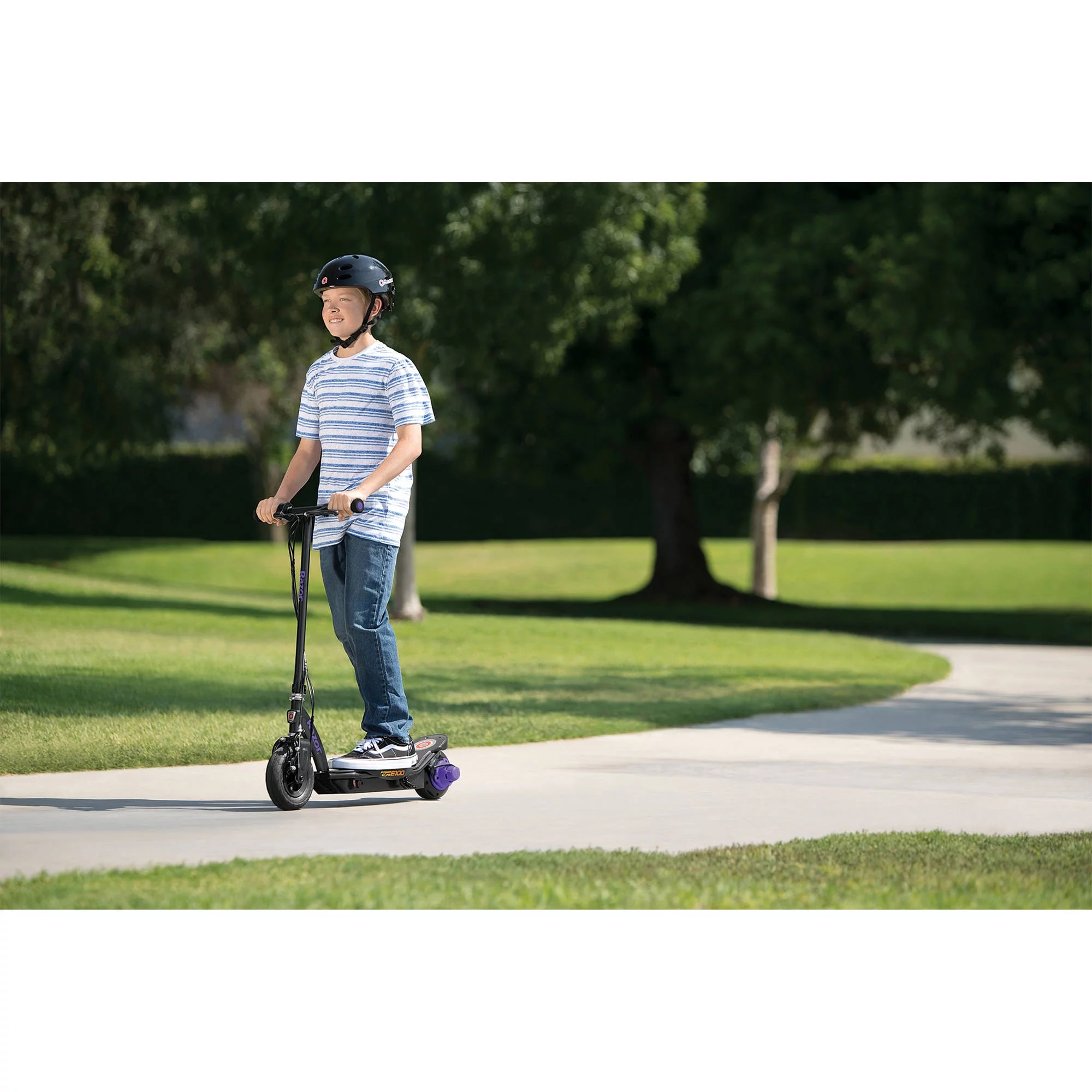 Restored Razor Power Core E100 Electric Hub Motor Scooter, Purple (Refurbished)