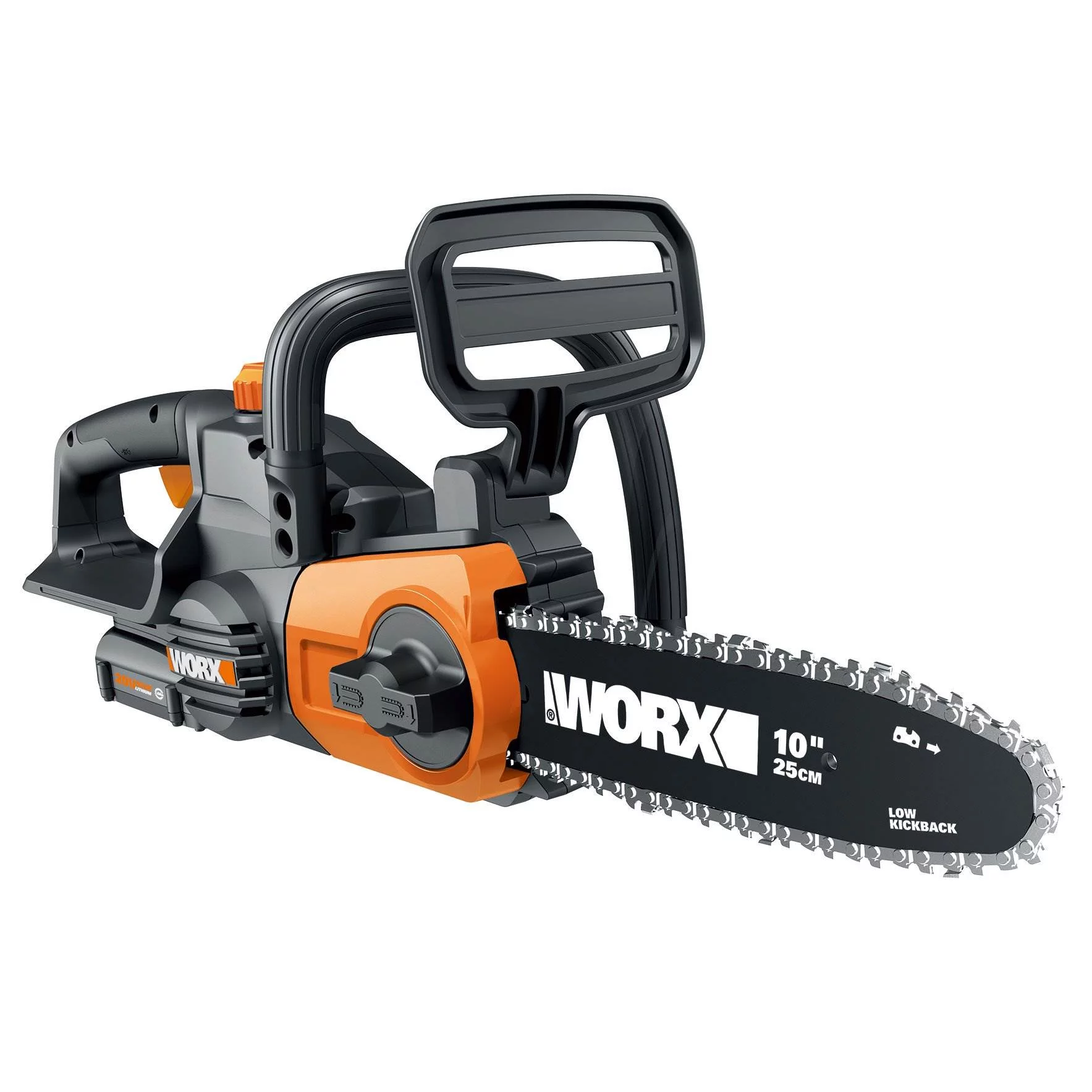 Worx 20V 10″ Auto Tension Electric Cordless Pole Chainsaw with Battery & Charger