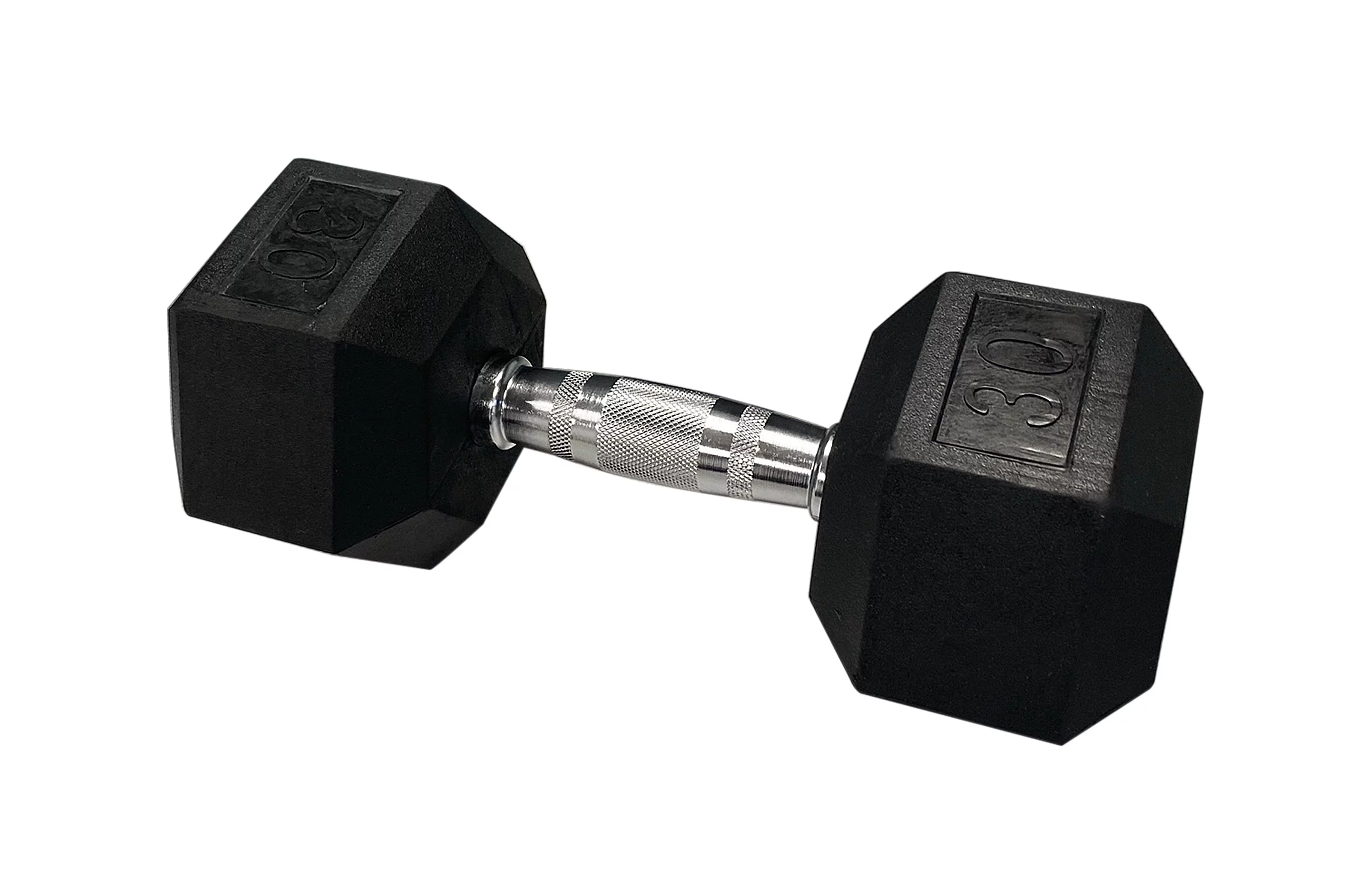 Gymenist, 30lb Rubber Hex Dumbbell, Single