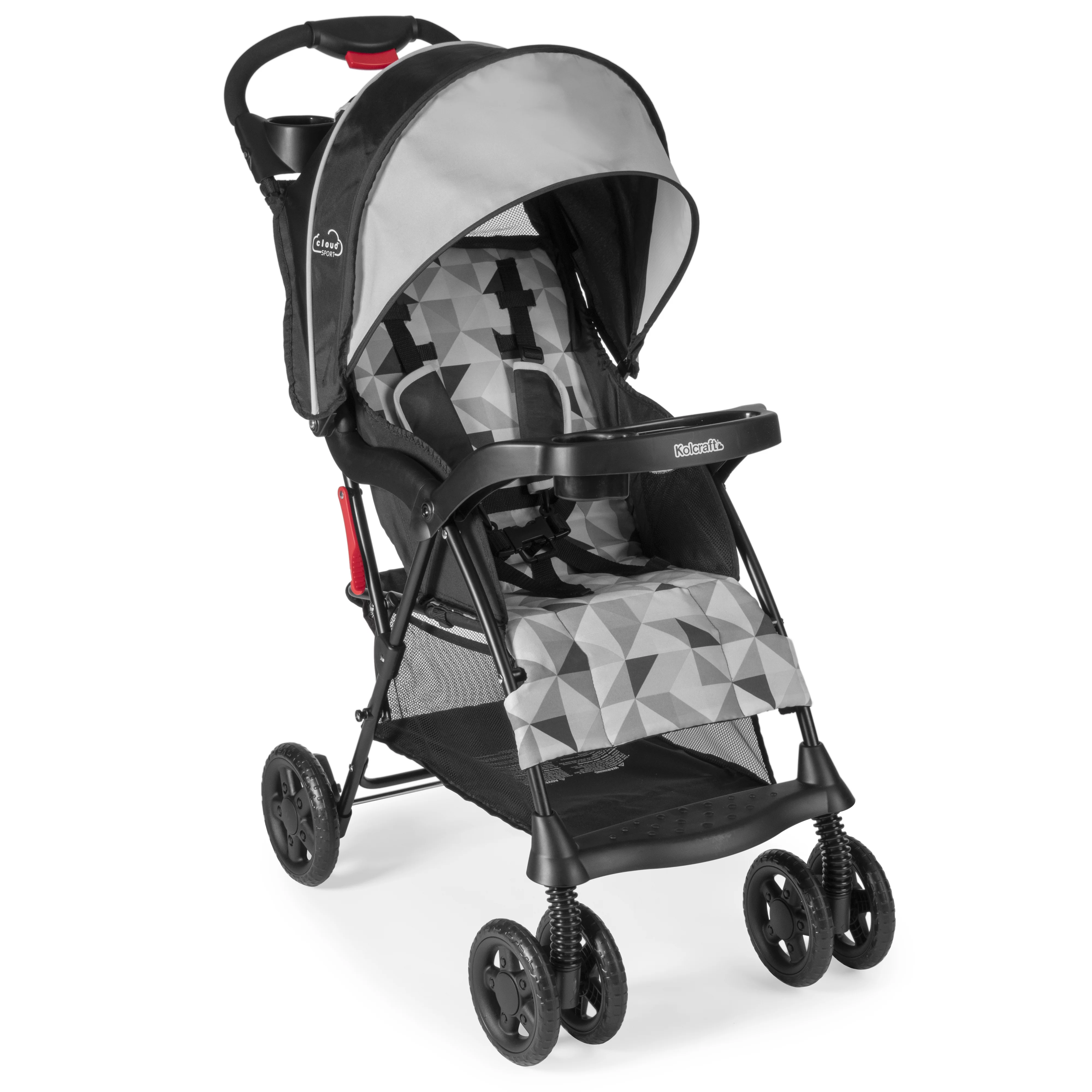 Kolcraft Cloud Sport Lightweight Stroller for Child/Toddler, Unisex Gray