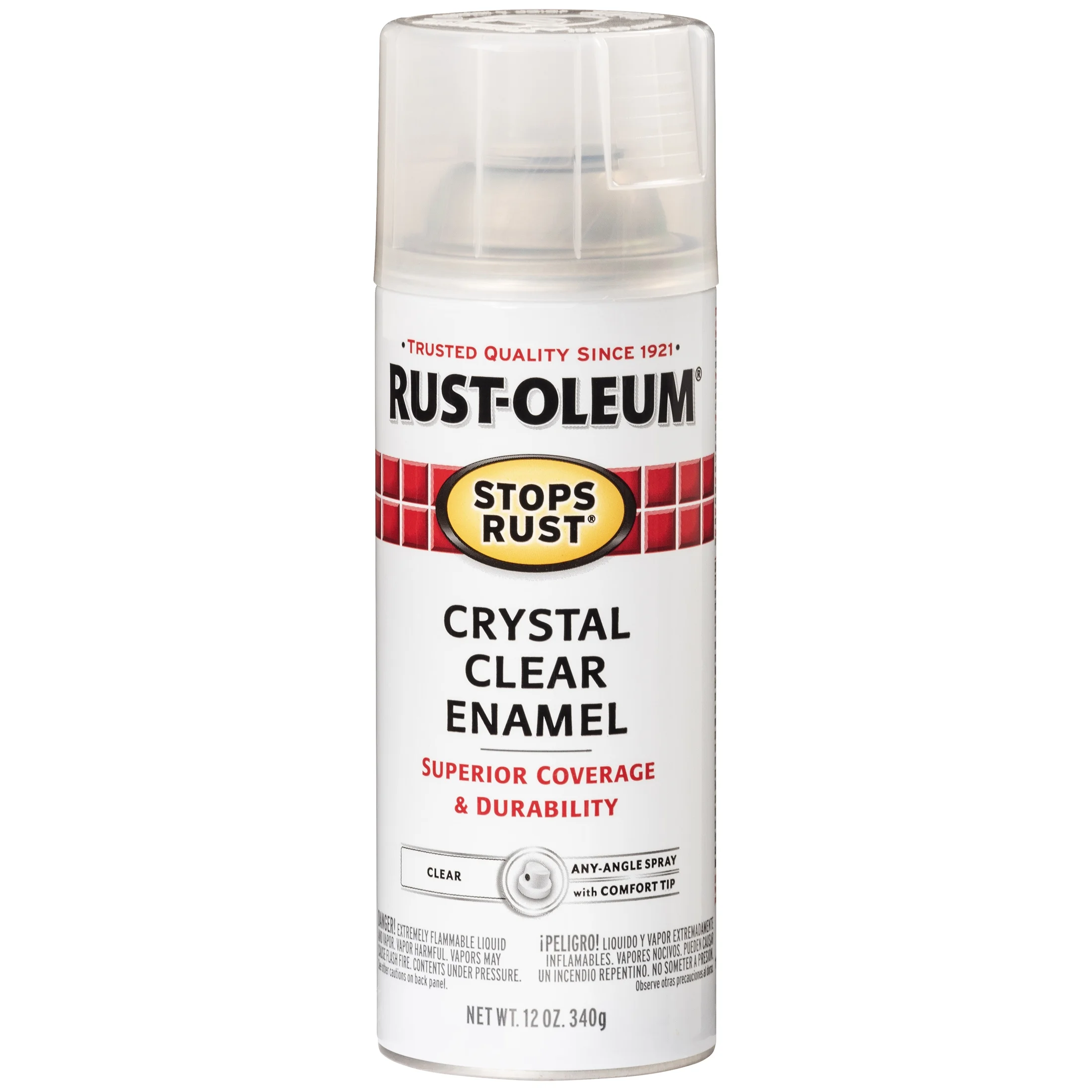 Crystal Clear, Rust-Oleum Stops Rust Gloss Protective Enamel Spray Paint-7701830, 12 oz