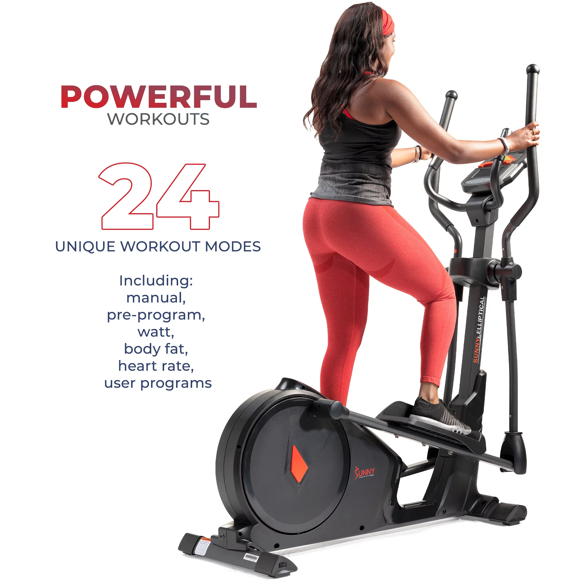 Sunny Health & Fitness Premium Elliptical Exercise Machine Smart Trainer with Exclusive SunnyFit App Enhanced Bluetooth Connectivity – SF-E3912SMART