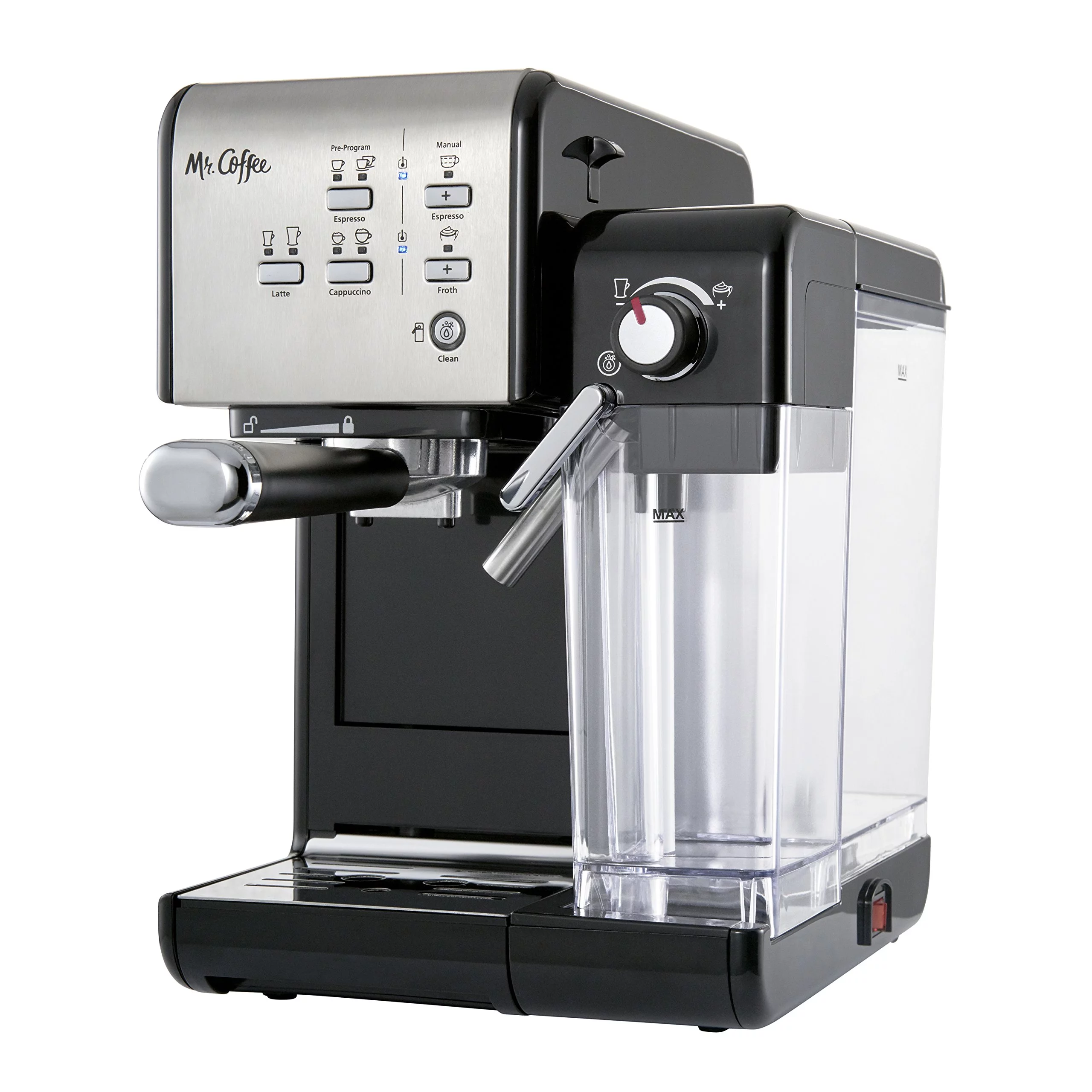 Mr. Coffee One-Touch CoffeeHouse Espresso and Cappuccino Machine, Black