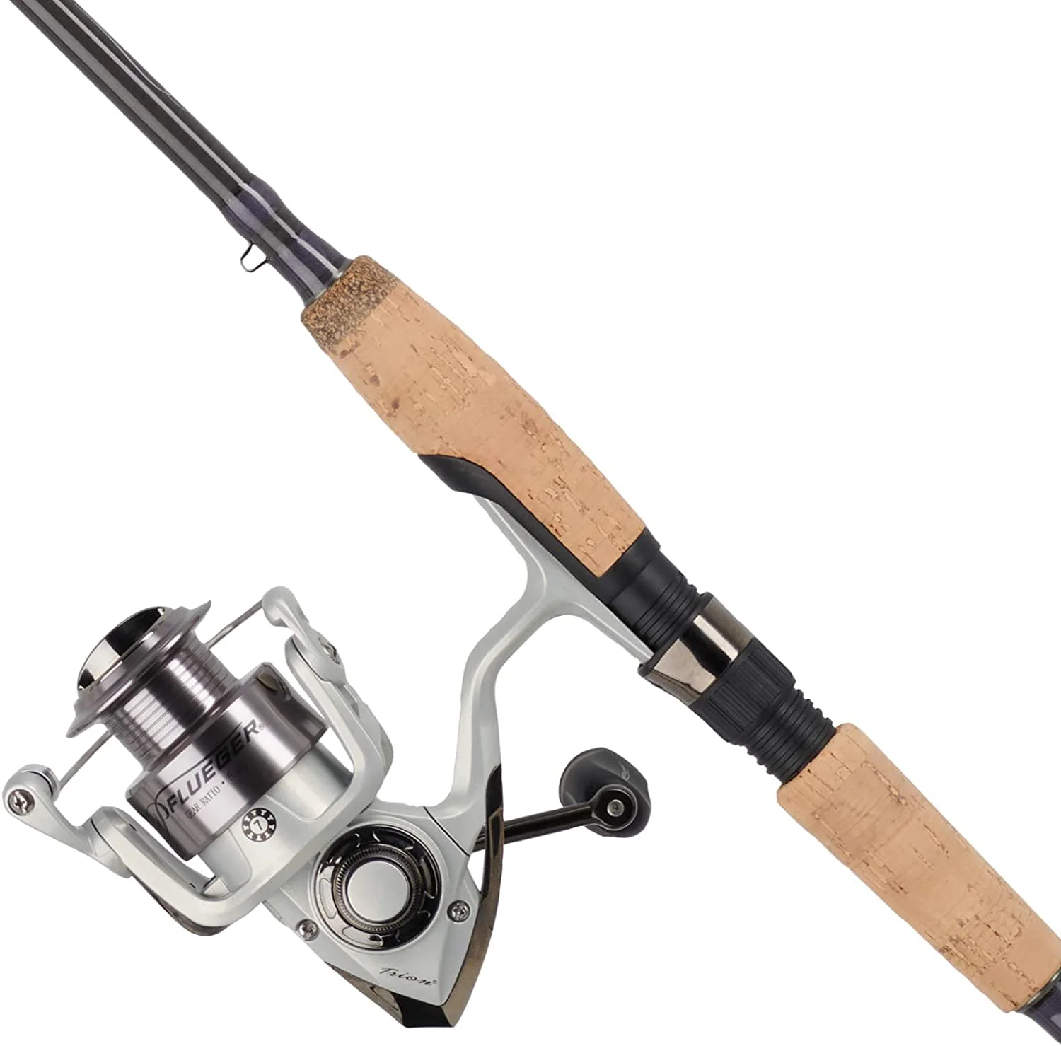 Pflueger Trion Spinning Combo New Model 30 Size Reel – 6’6″ – M – 2pc with Fenwick Eagle Rod & Berkley Flicker Shad Baits