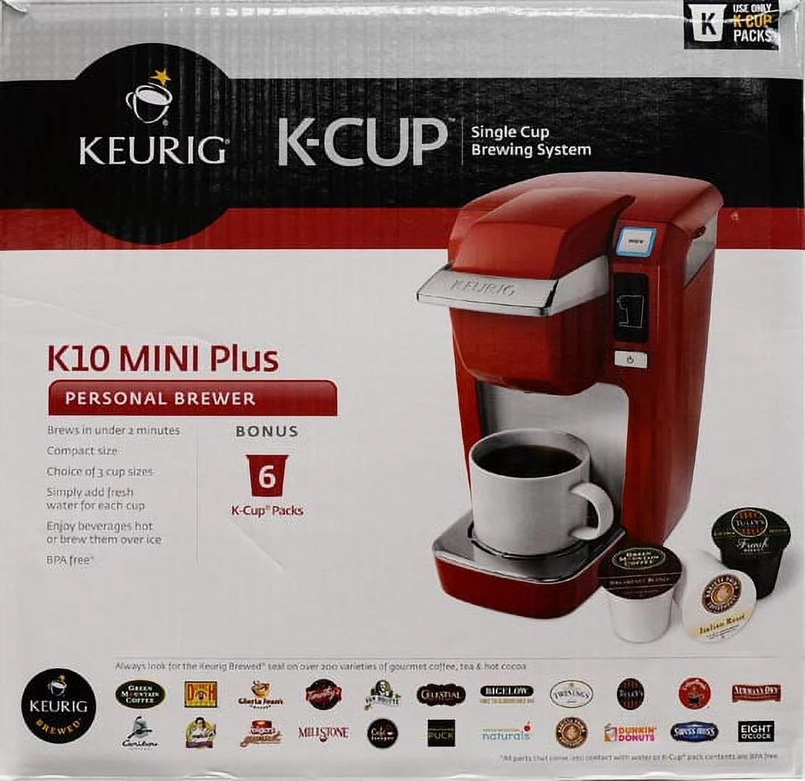 Keurig K-Cup K10 Mini Plus Coffee Maker, 2 Count