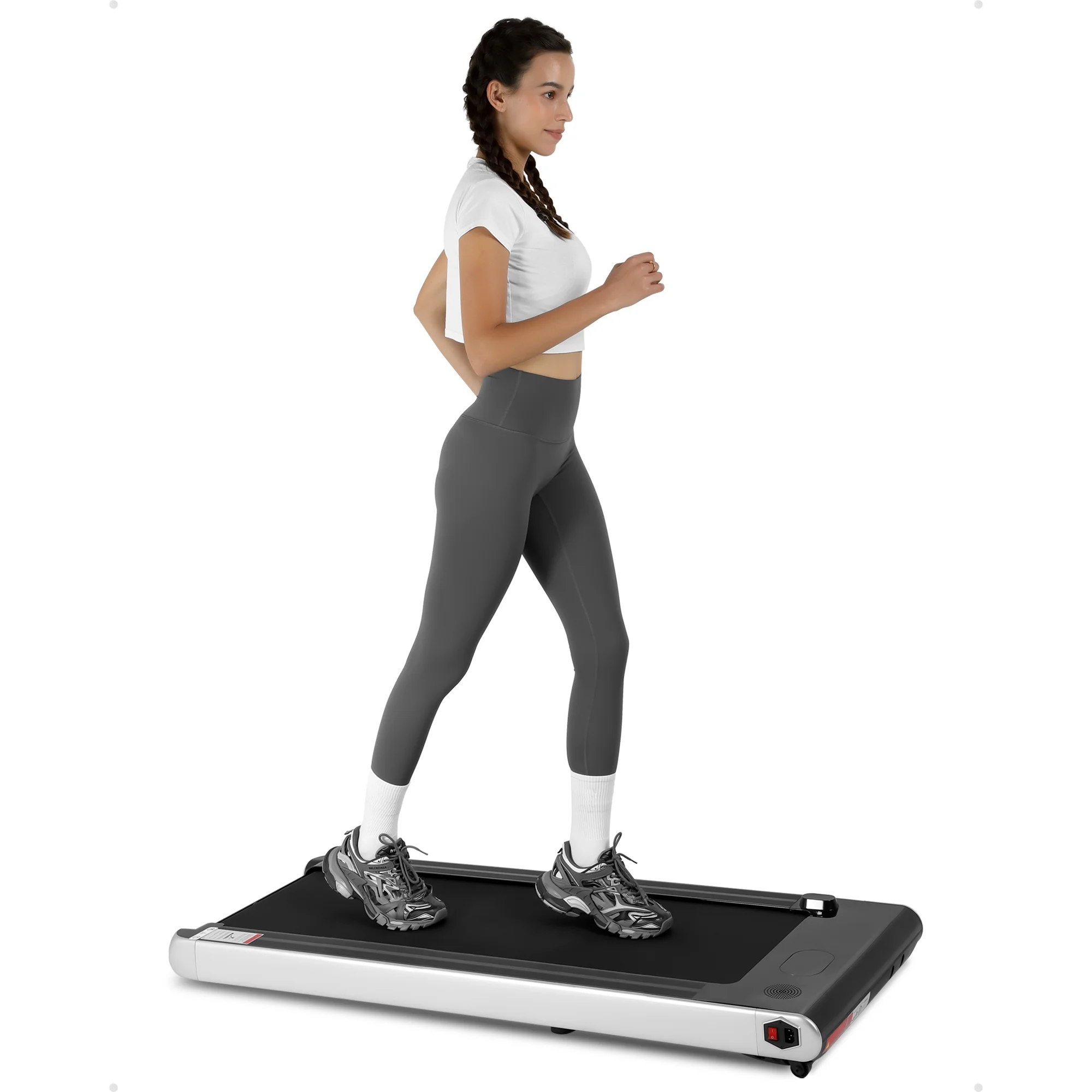 Yiwa 2.5 HP Walking Pad, 0.6-3.8 MPH Folding Treadmill, 256 LBS Load Capacity