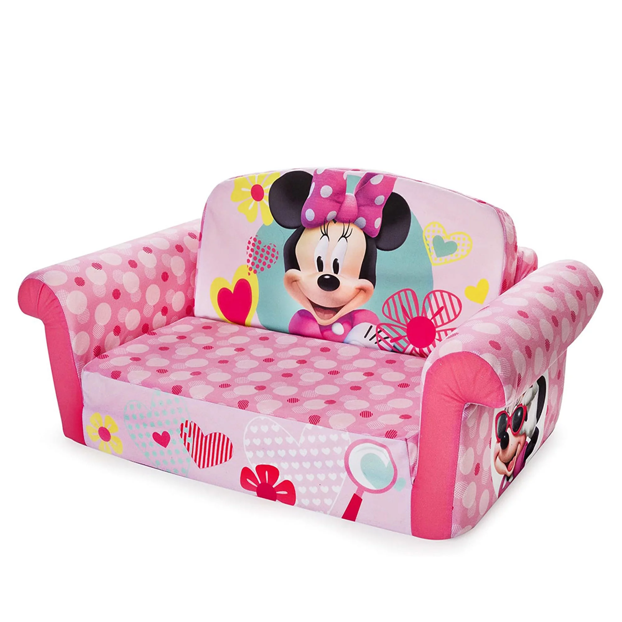 Marshmallow Furniture Kids 2-in-1 Flip Open Foam Sofa, Sesame Street Elmo