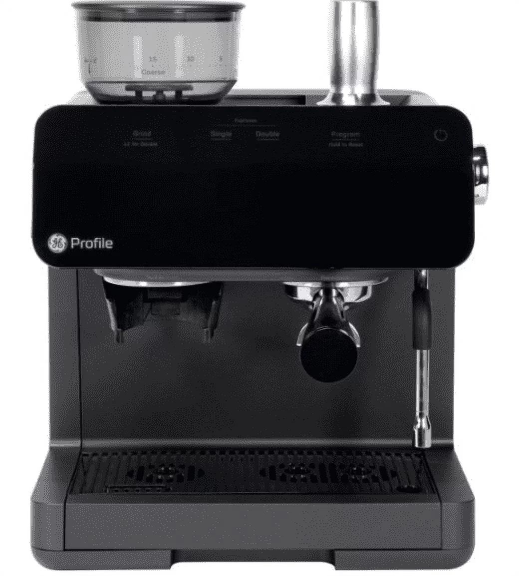 GE Profile P7CESAS6RBB Semi-Automatic Espresso Machine with 15 bars of pressure, Milk Frother, and Built-In Wi-Fi – Black