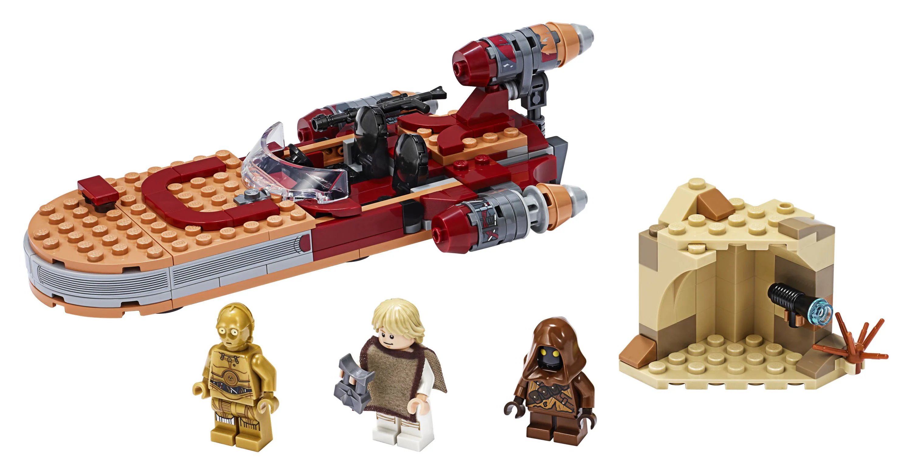 LEGO Star Wars: A New Hope Luke Skywalker’s Landspeeder 75271 Building Kit, Collectible Set (236 Pieces)