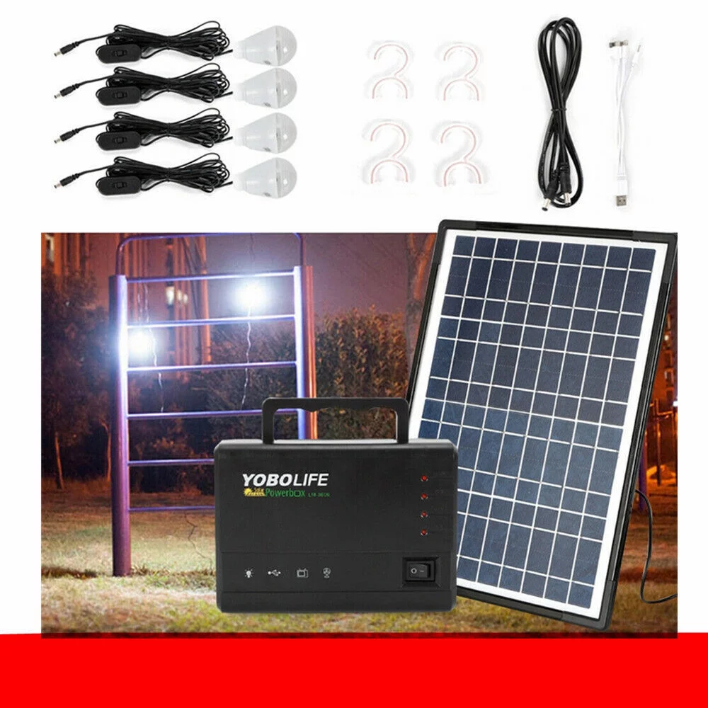 DENEST Portable Power Station Solar Generator Panel Power Bank Outlet Camping Emergency