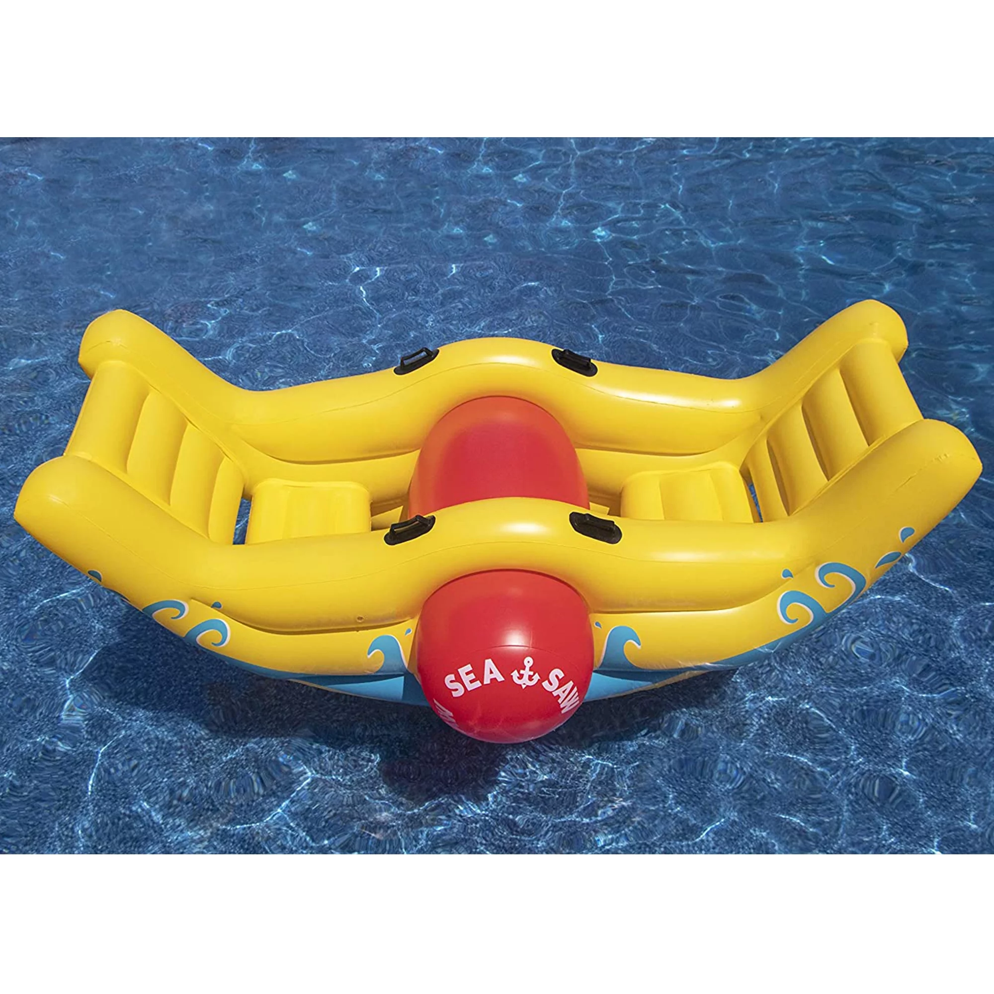 Swimline Vinyl Inflatable Sea-Saw Rocker Pool Float, Yellow