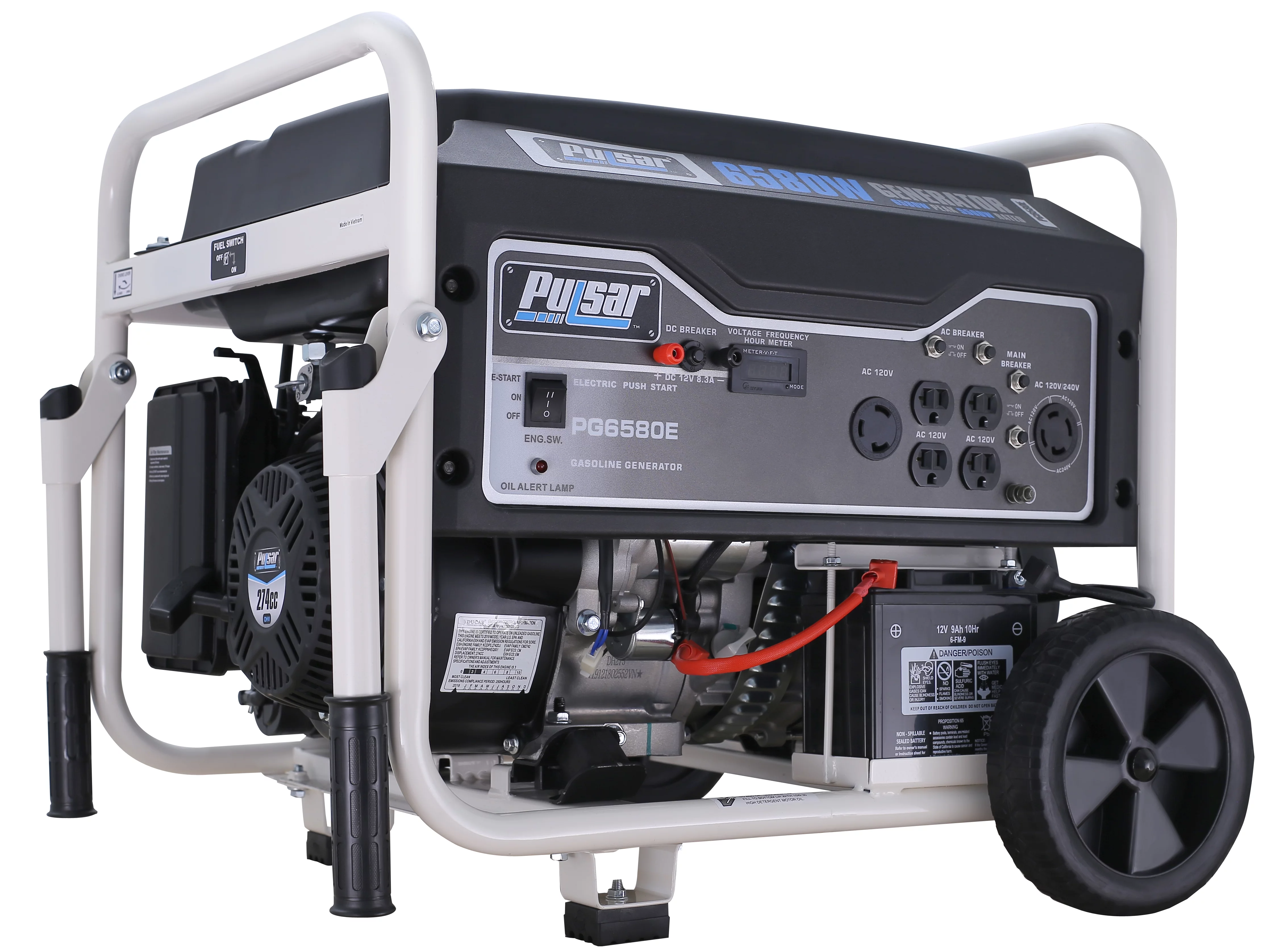 Pulsar 6580-Watt Portable Generator with Electric Start