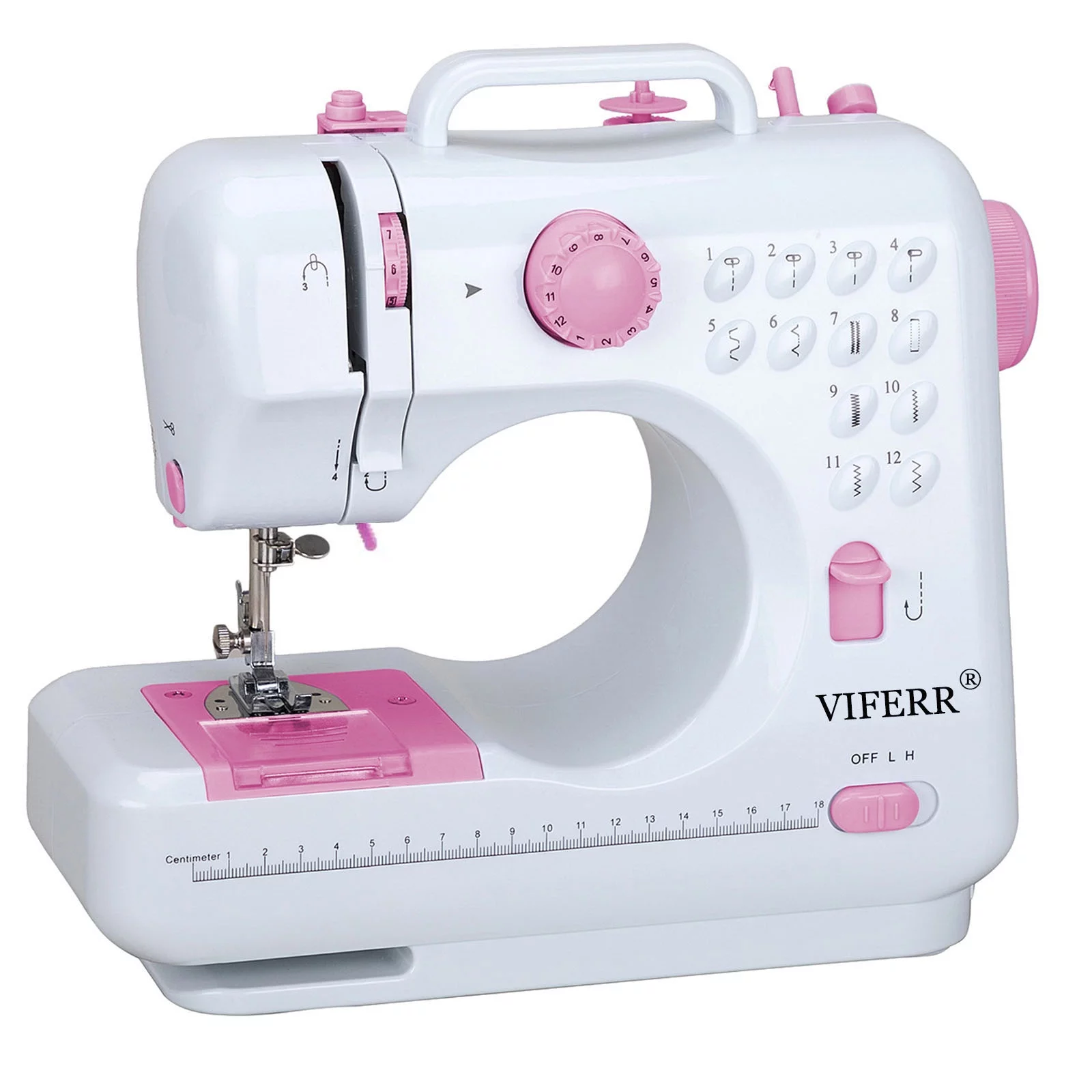 VIFERR Portable Sewing Machine, Mini Sewing Machine Handheld Electric Sewing Machines 12 Stitches for Beginners Kids