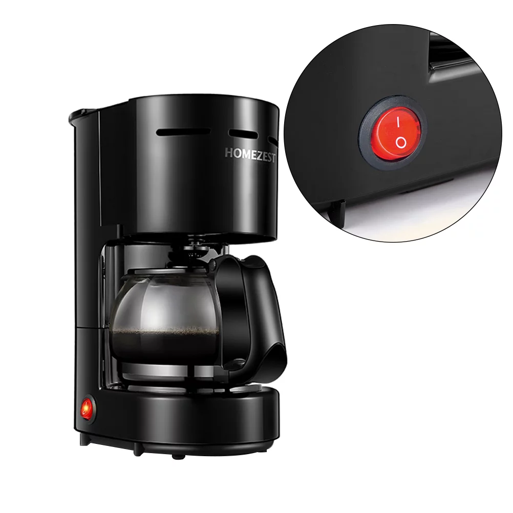 CM-306 0.65L 600W 220-240V Automatic Coffee Maker Coffee Machine with UK Plug (Black)