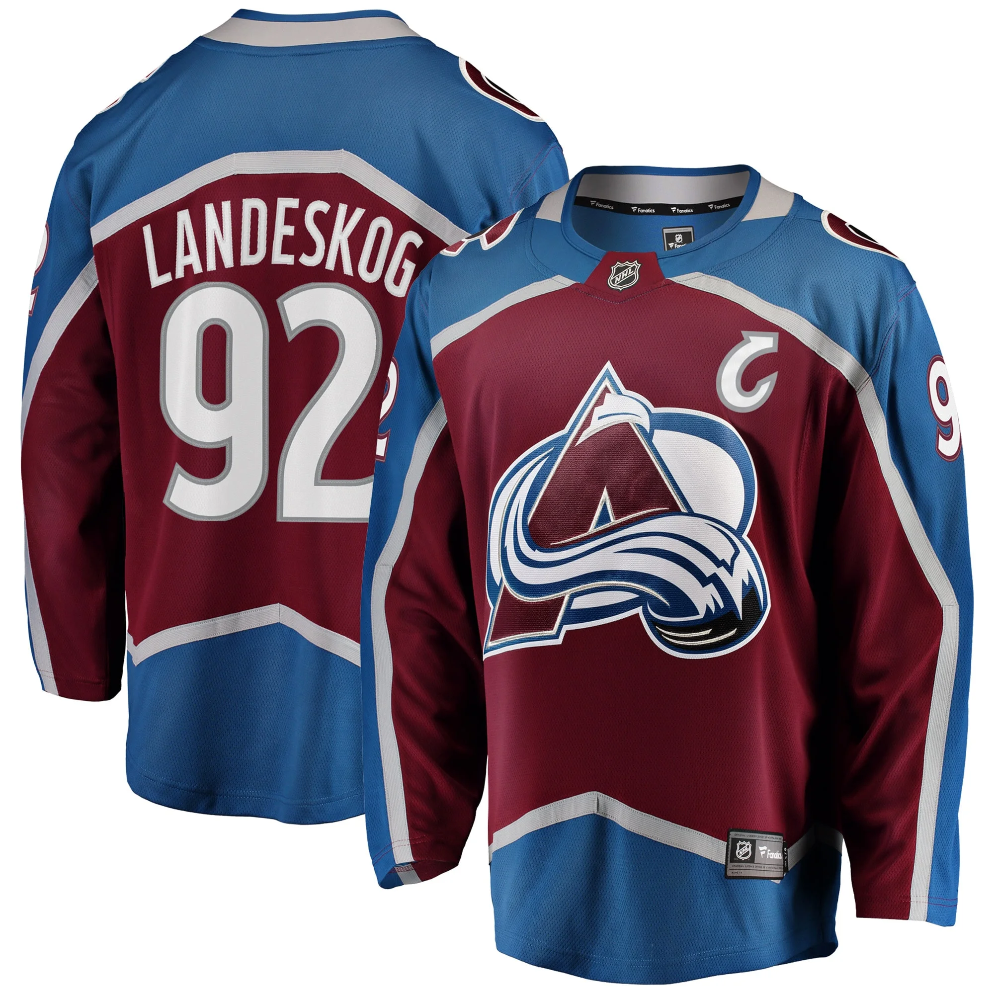 Men’s Fanatics Branded Gabriel Landeskog Burgundy Colorado Avalanche Breakaway Player Jersey