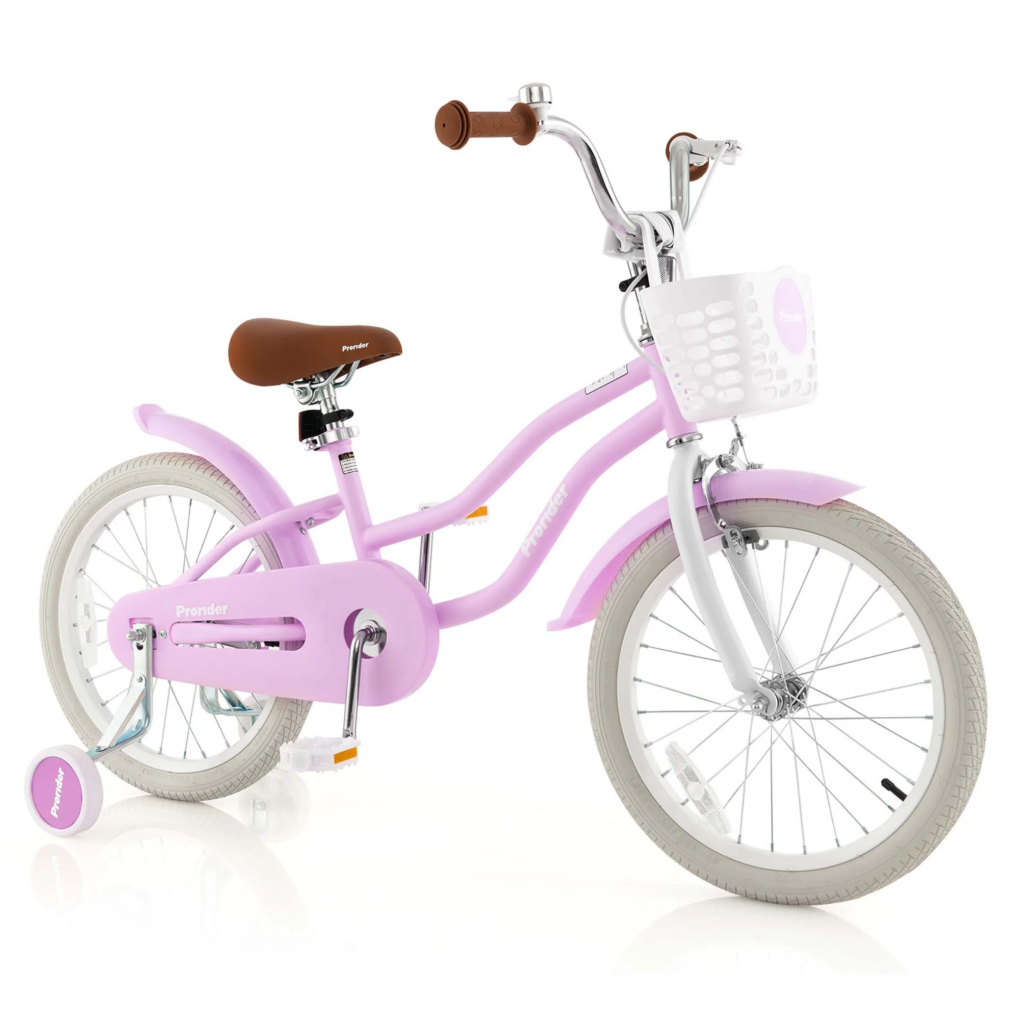 Costway 18” Kids Bike Toddler Bicycle with Training Wheel Kickstand for 4-8 Years Old Pink