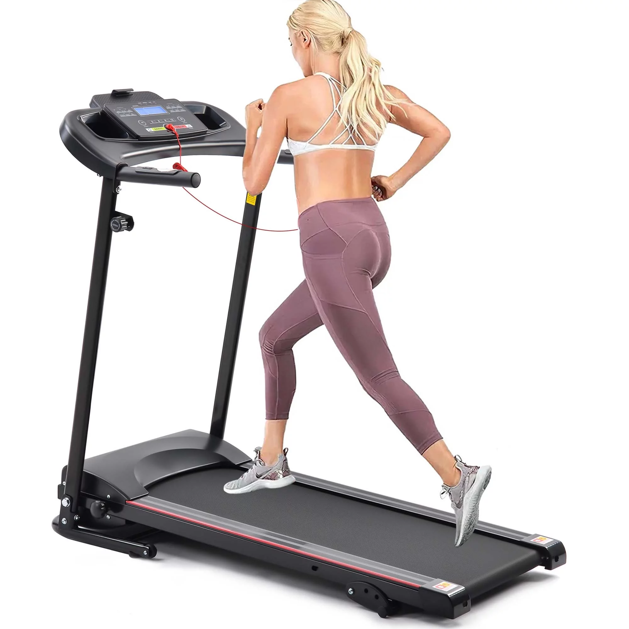 Aukfa Folding Treadmill with Incline, 265 lbs Capacity, 7.5 mph Max Speed for Home Gym Workout